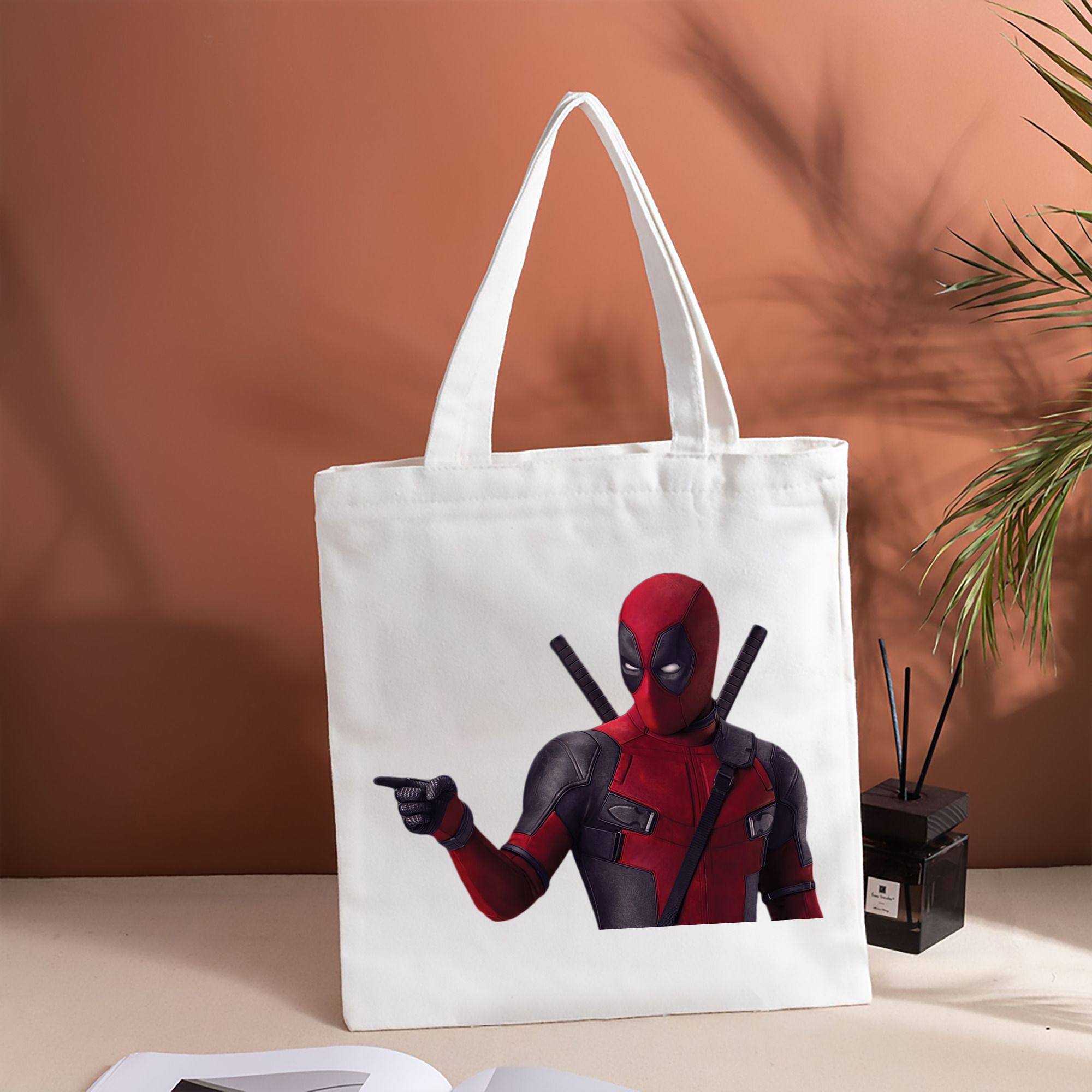 Deadpool デッドプール 縦型キャンバス生地手提げバッグ　トートバッグ