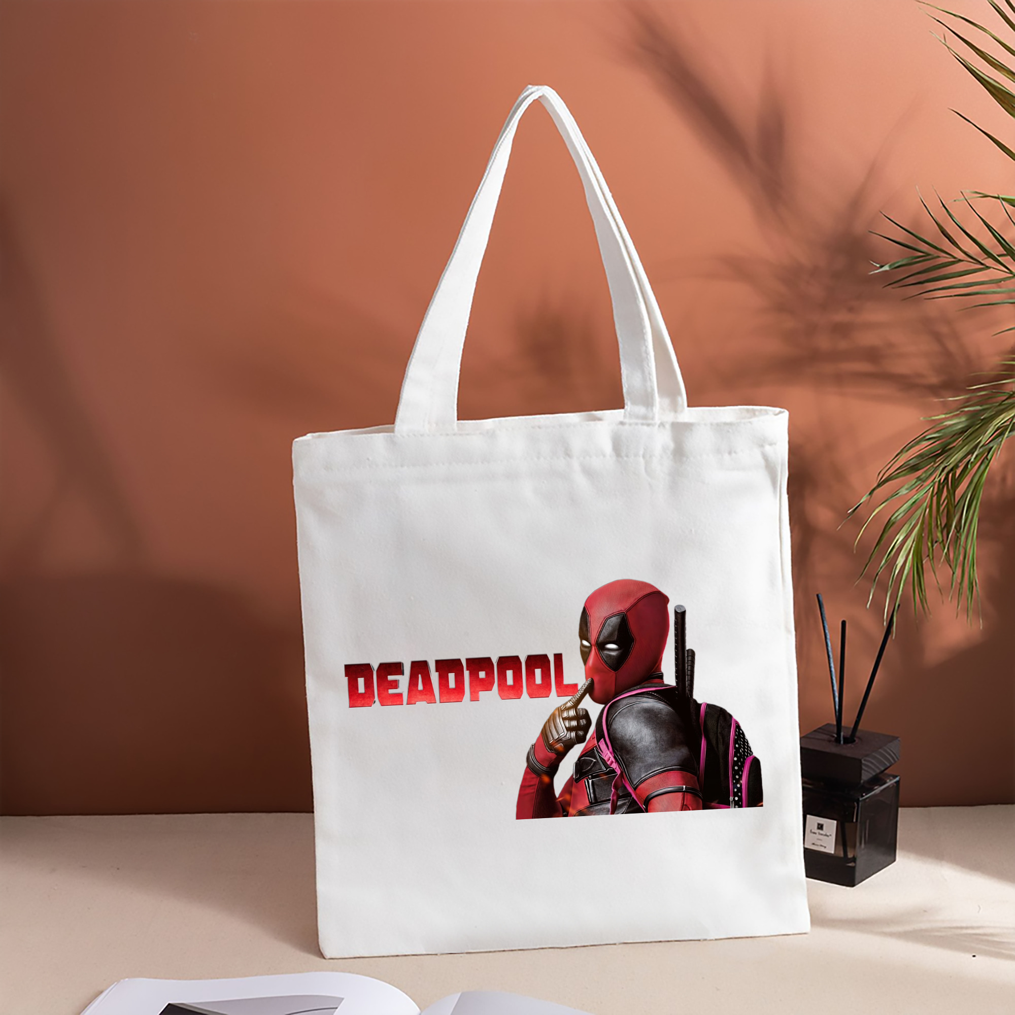 Deadpool デッドプール 縦型キャンバス生地手提げバッグ　トートバッグ