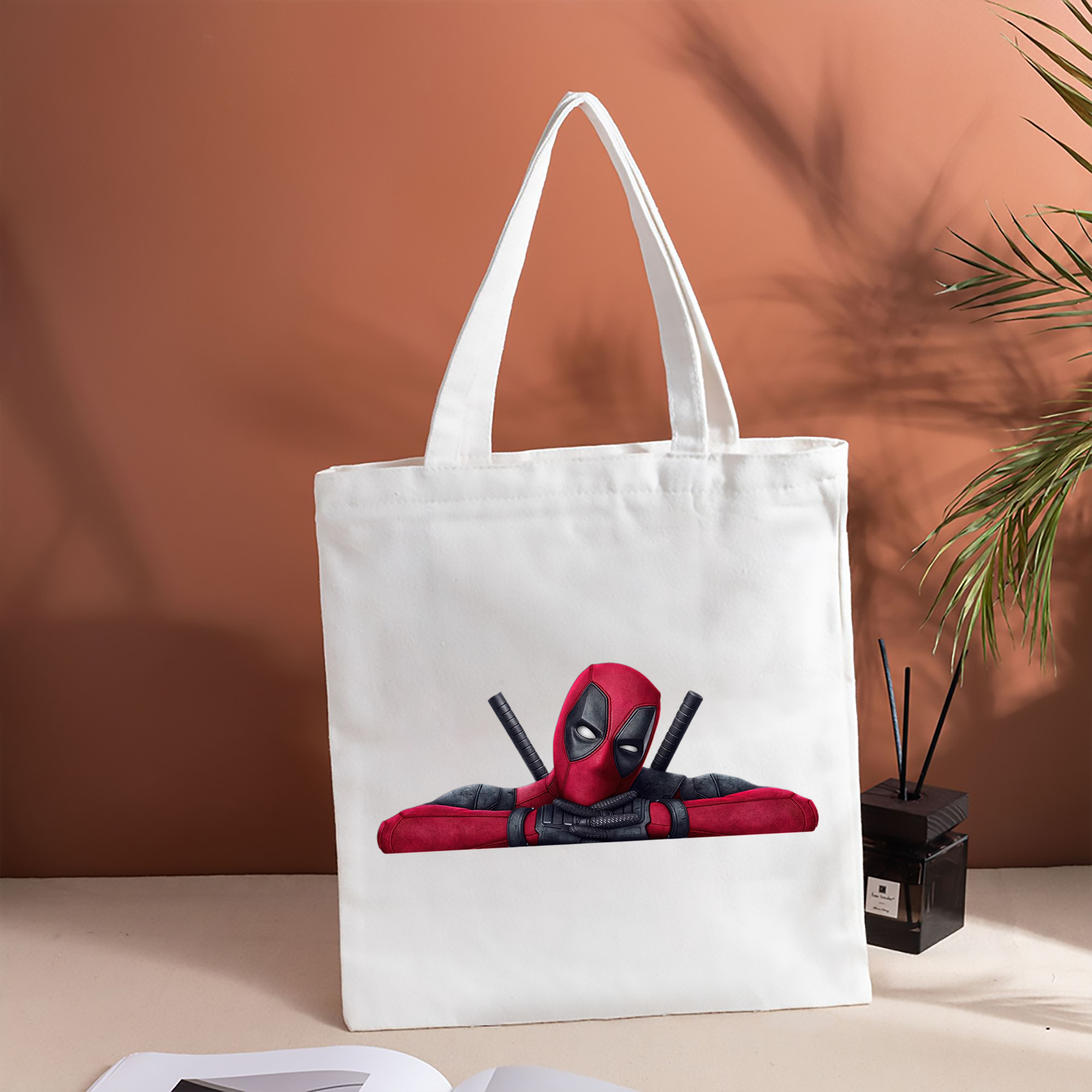 Deadpool デッドプール 縦型キャンバス生地手提げバッグ　トートバッグ