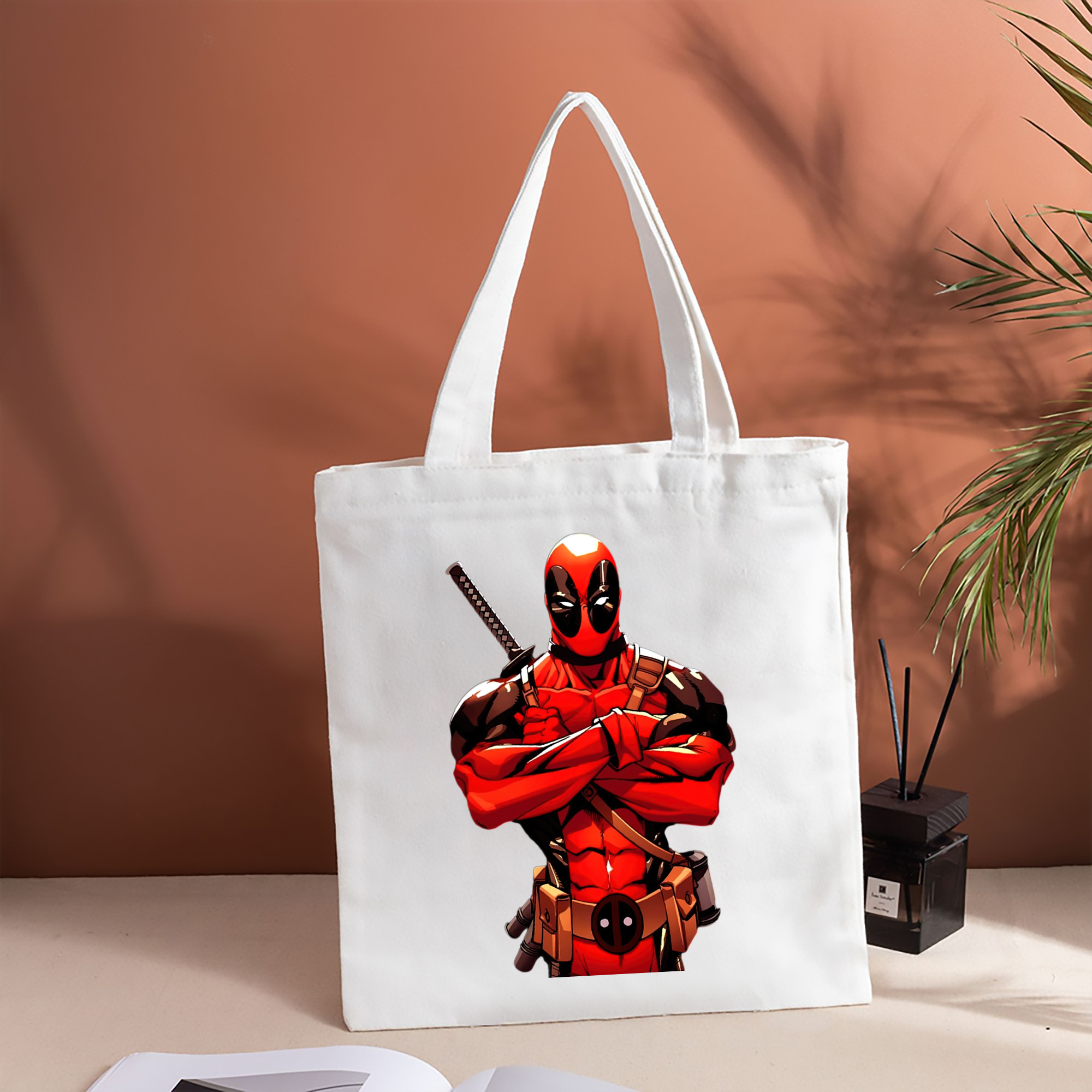 Deadpool デッドプール 縦型キャンバス生地手提げバッグ　トートバッグ