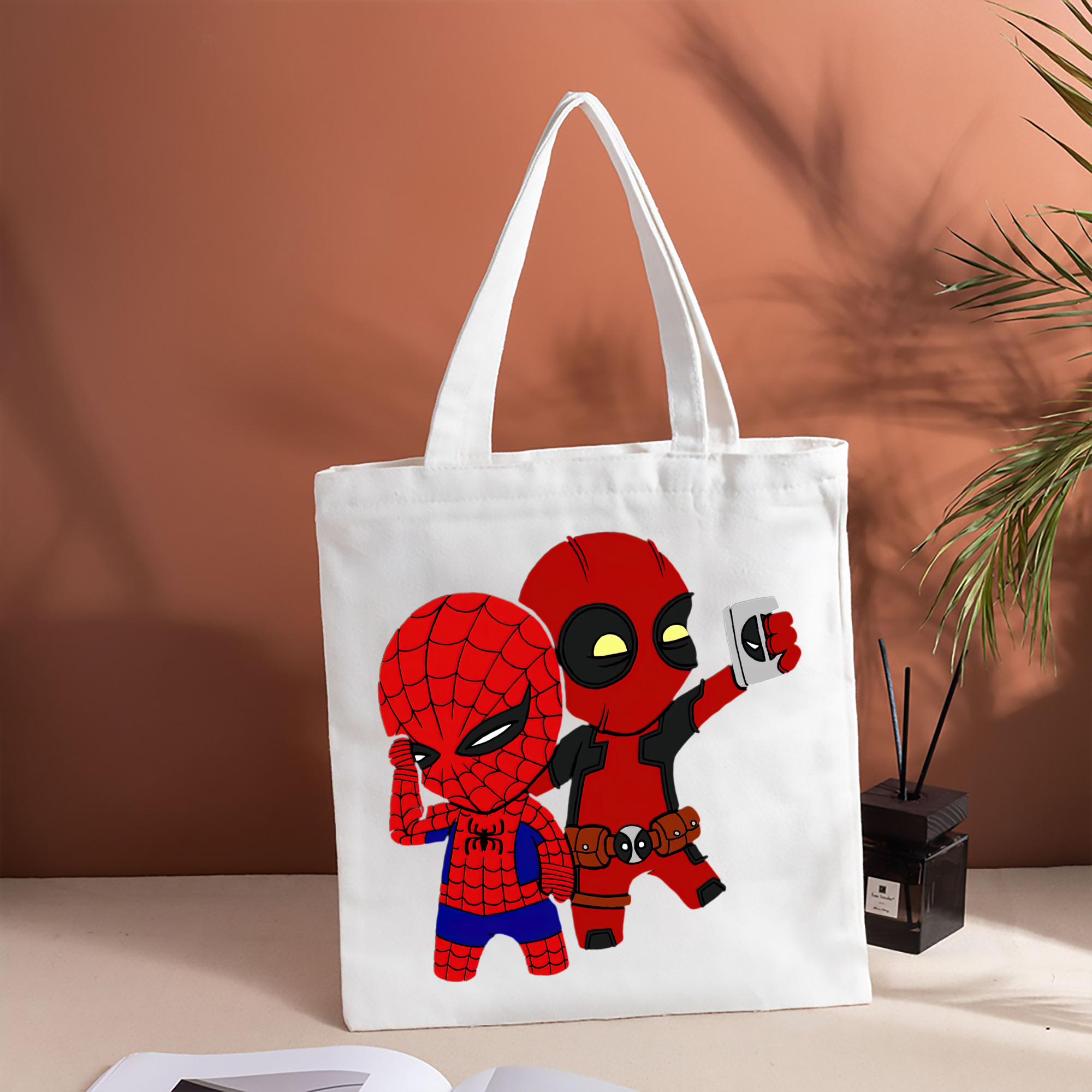 Deadpool デッドプール 縦型キャンバス生地手提げバッグ　トートバッグ
