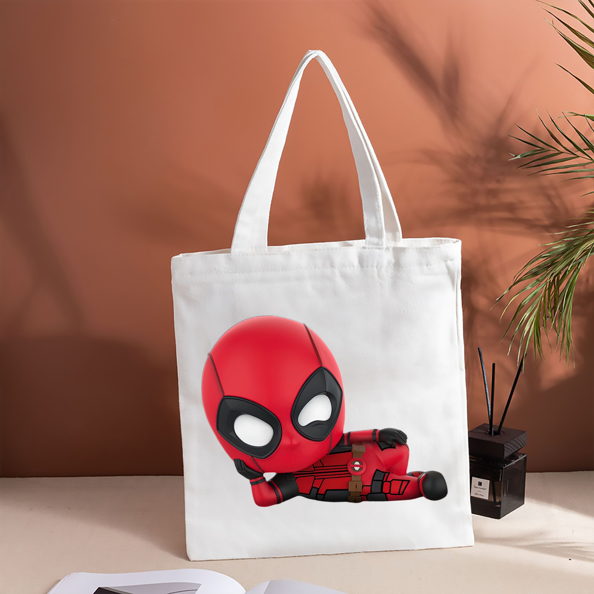 Deadpool デッドプール 縦型キャンバス生地手提げバッグ　トートバッグ