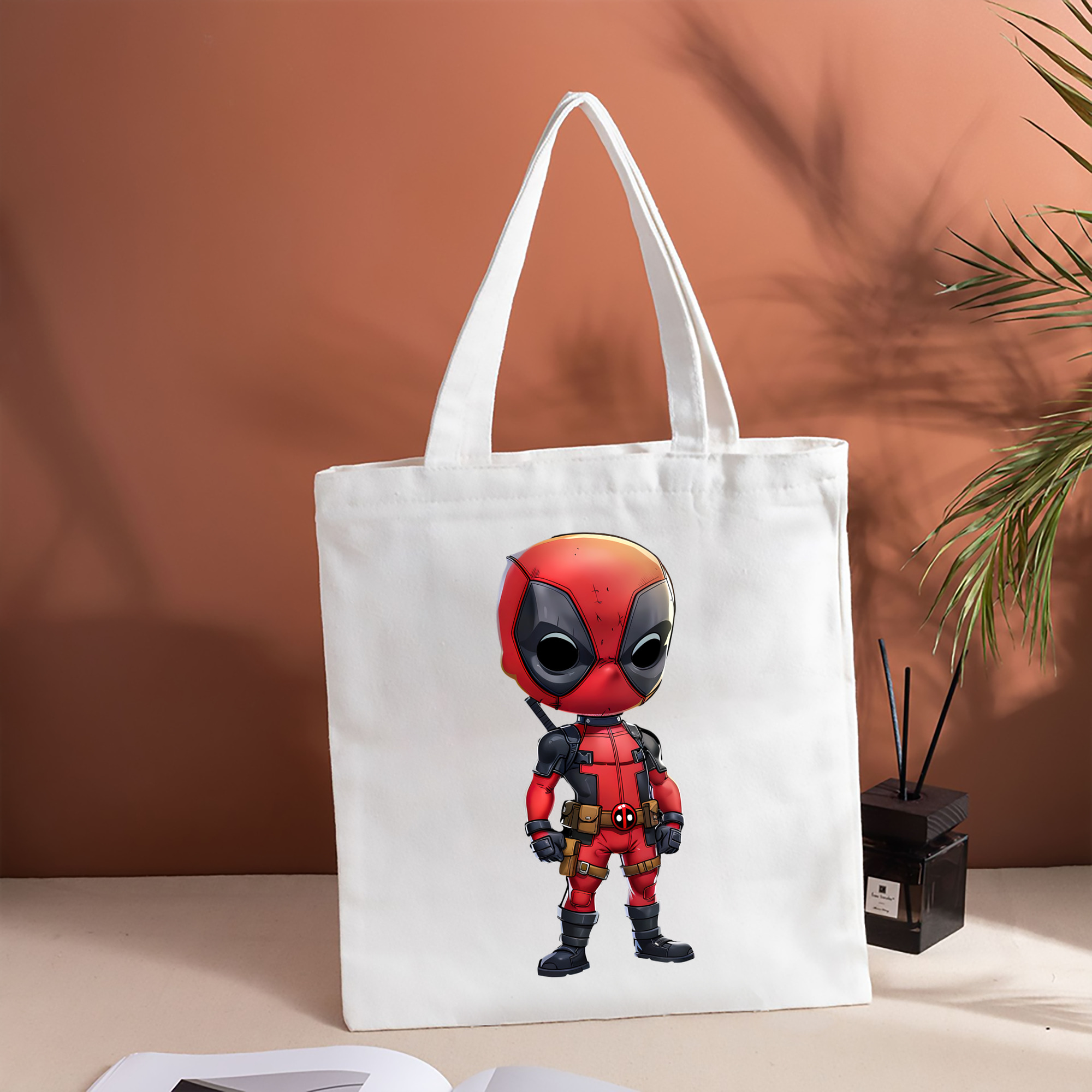 Deadpool デッドプール 縦型キャンバス生地手提げバッグ　トートバッグ