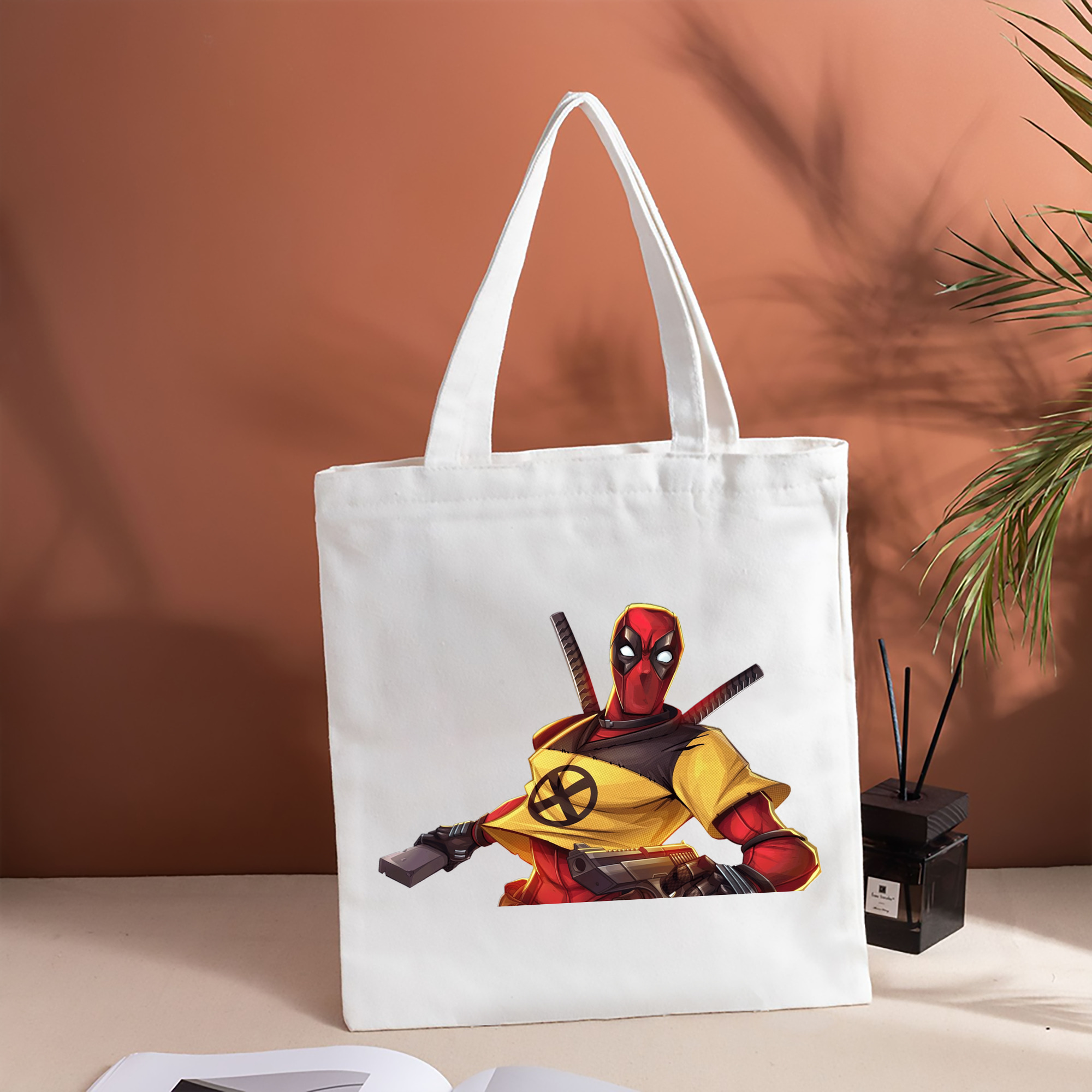 Deadpool デッドプール 縦型キャンバス生地手提げバッグ　トートバッグ
