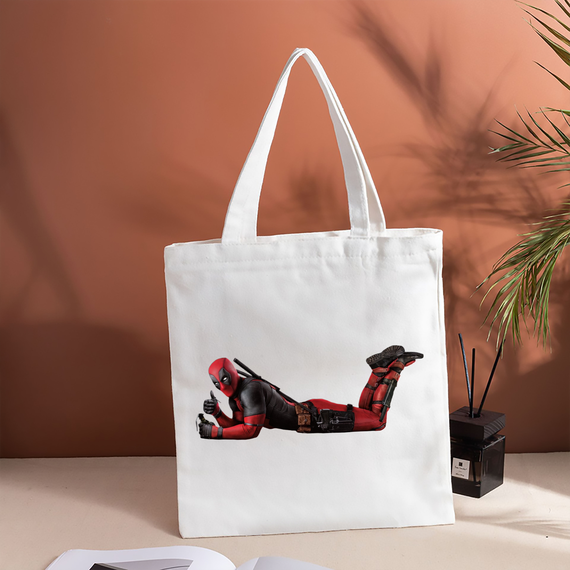 Deadpool デッドプール 縦型キャンバス生地手提げバッグ　トートバッグ