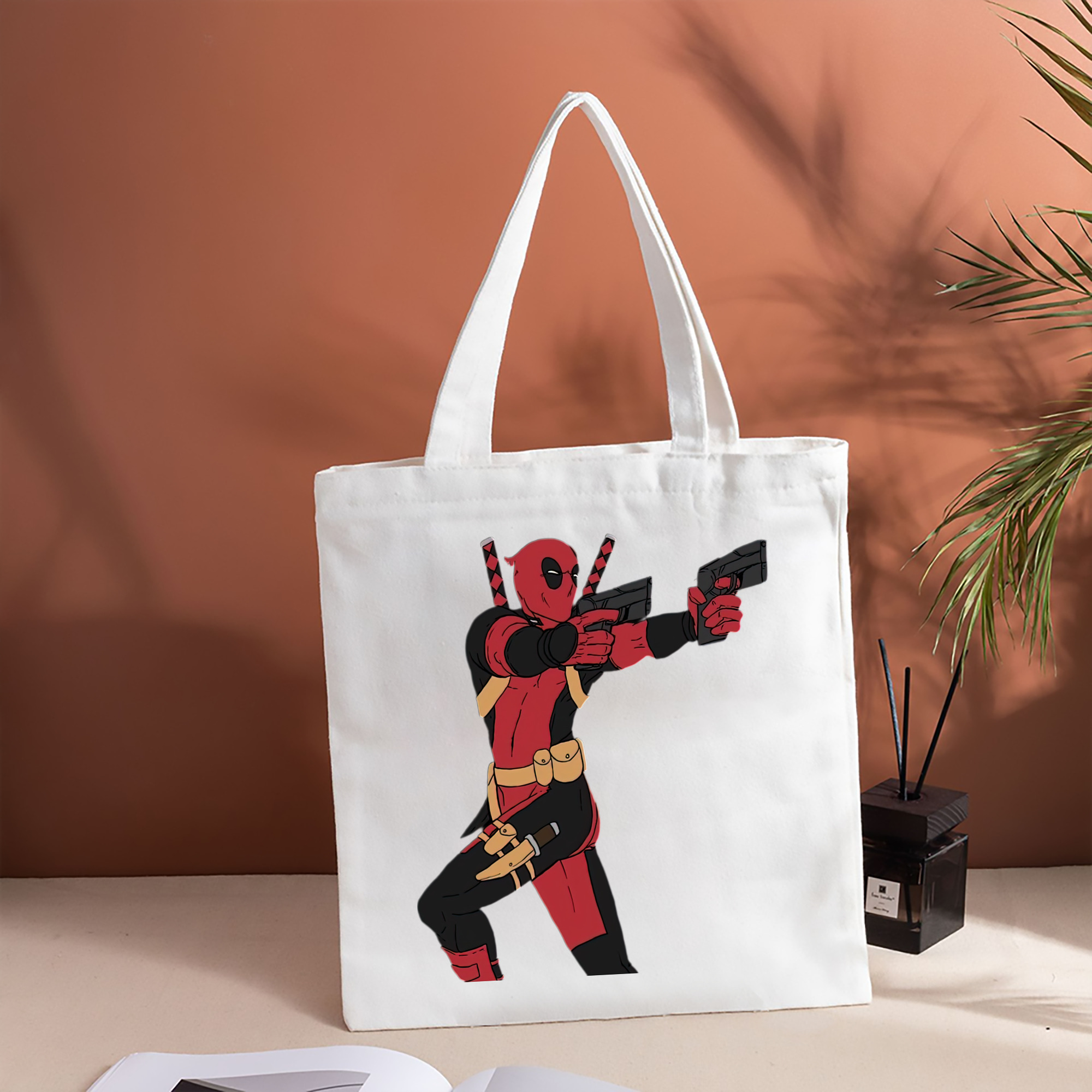 Deadpool デッドプール 縦型キャンバス生地手提げバッグ　トートバッグ