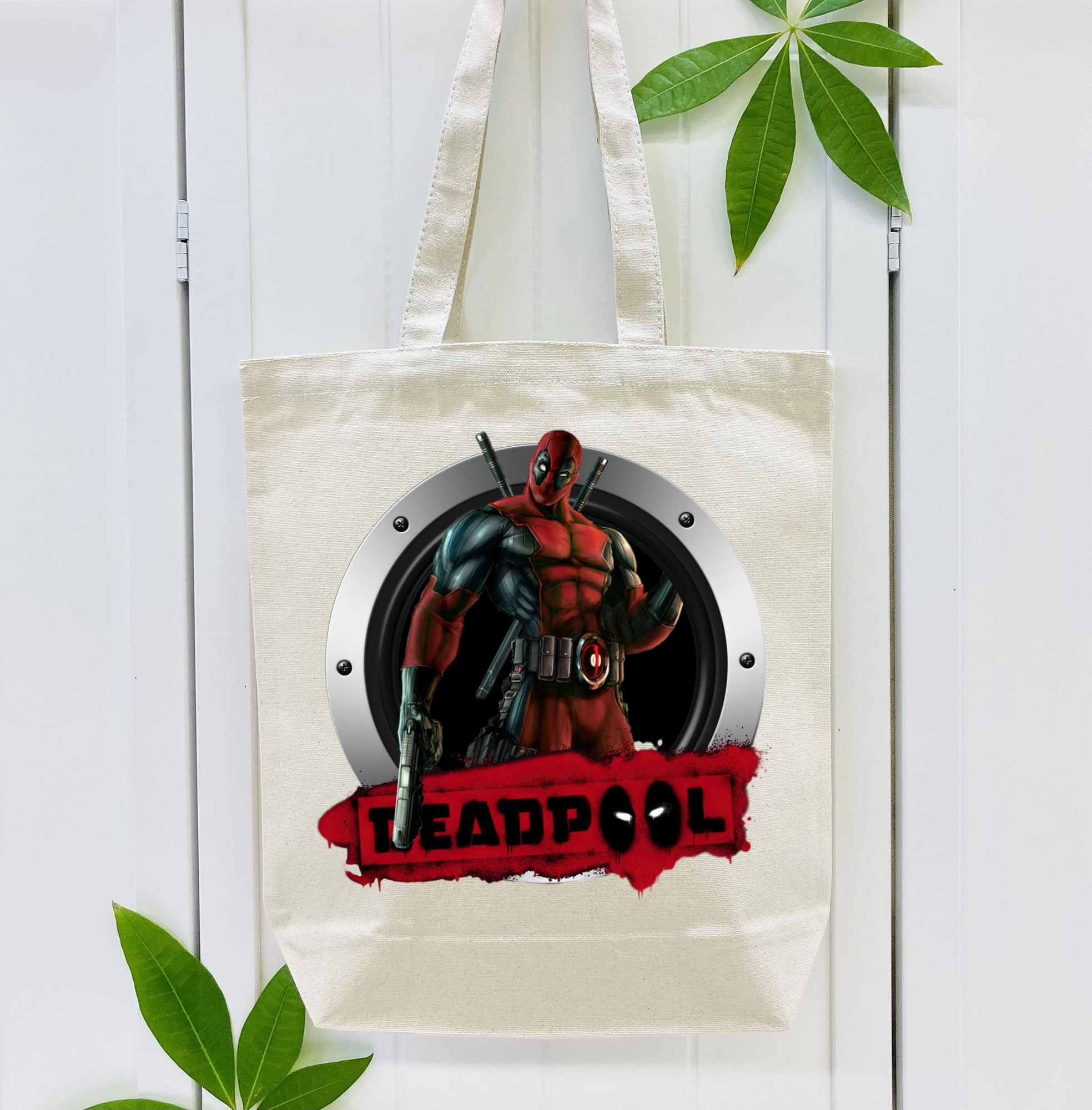 Deadpool デッドプール 縦型キャンバス生地手提げバッグ　トートバッグ