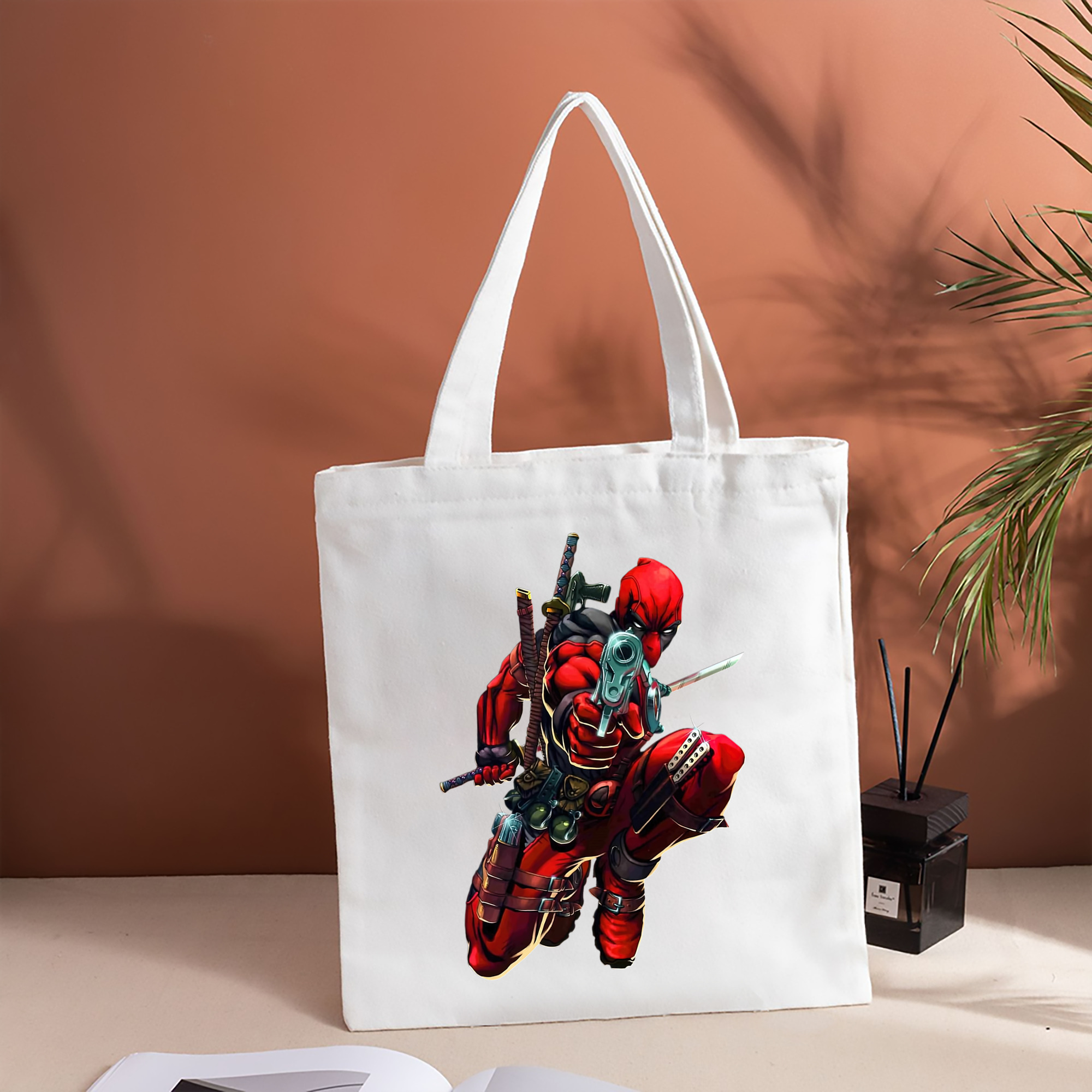 Deadpool デッドプール 縦型キャンバス生地手提げバッグ　トートバッグ