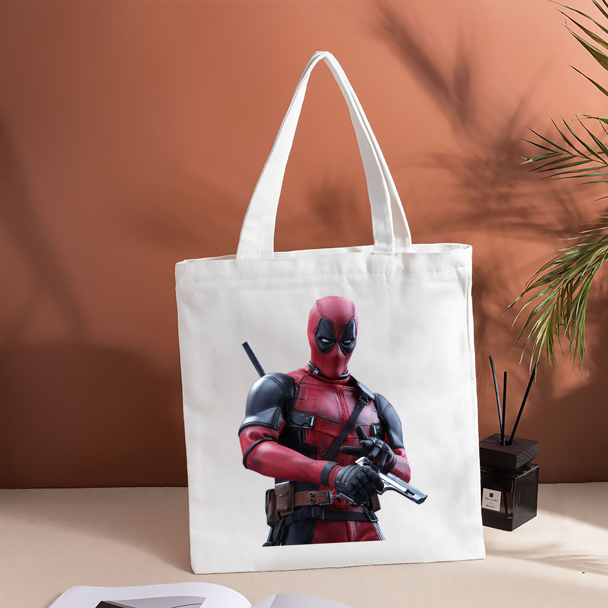 Deadpool デッドプール 縦型キャンバス生地手提げバッグ　トートバッグ