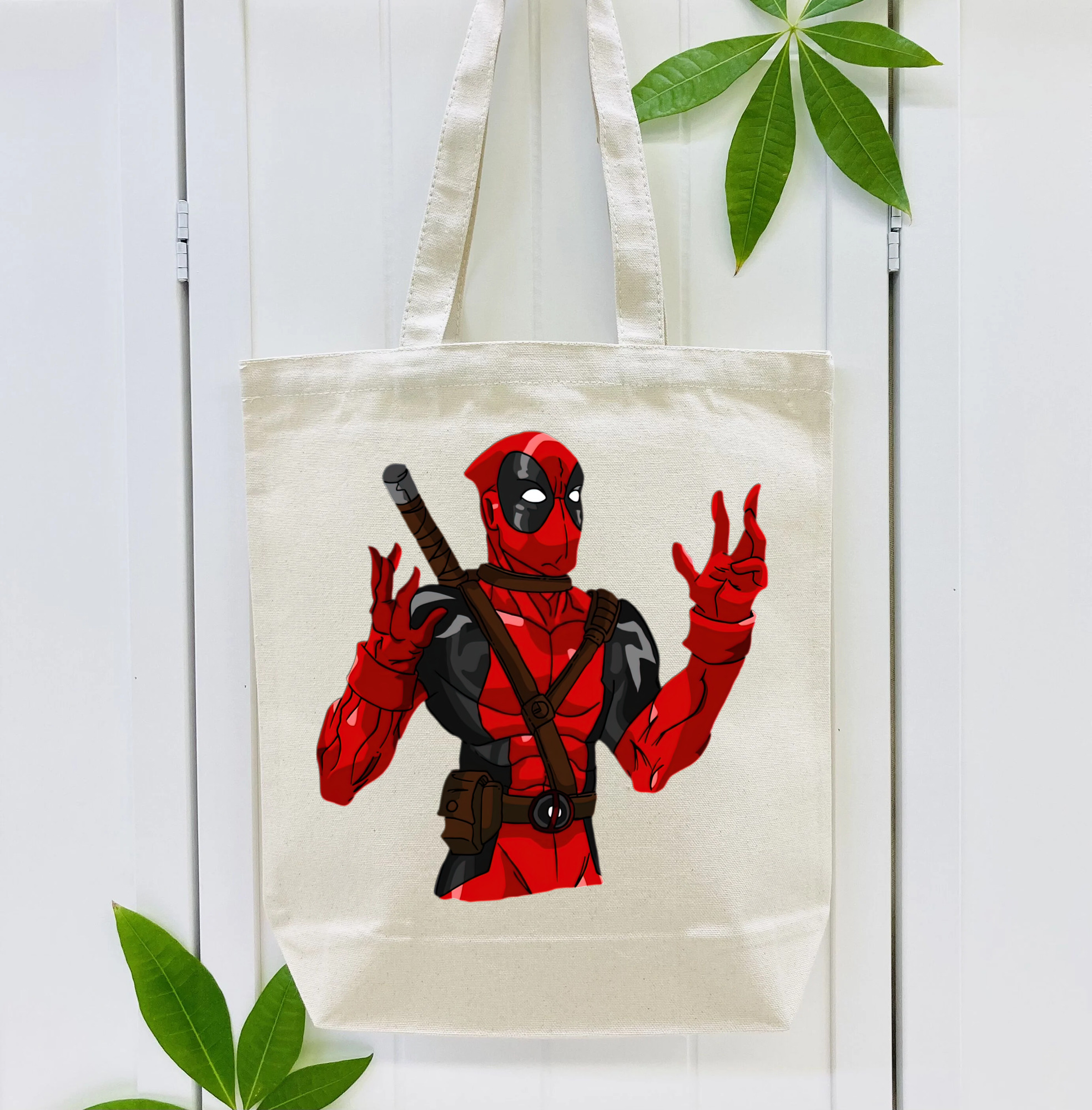 Deadpool デッドプール 縦型キャンバス生地手提げバッグ　トートバッグ