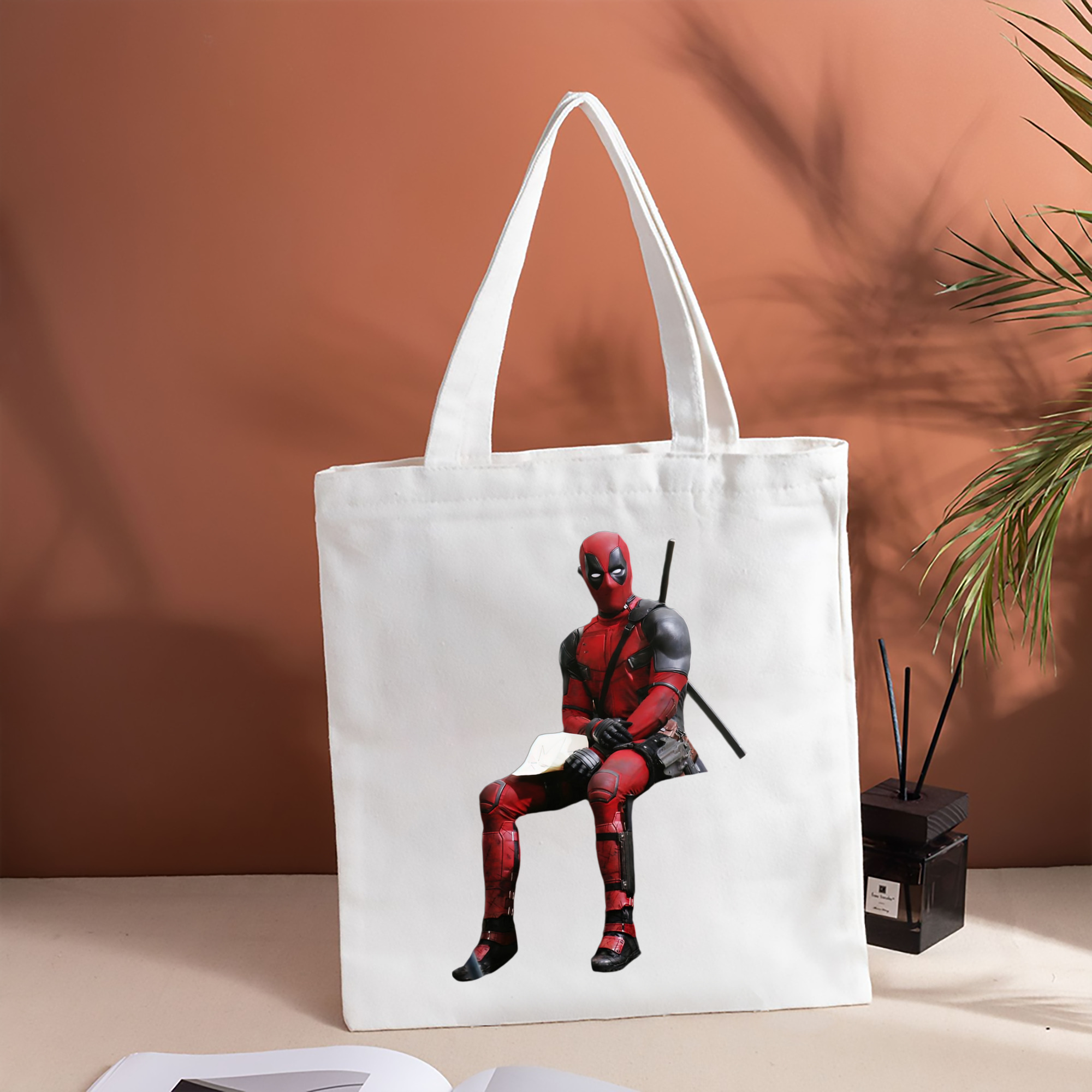 Deadpool デッドプール 縦型キャンバス生地手提げバッグ　トートバッグ