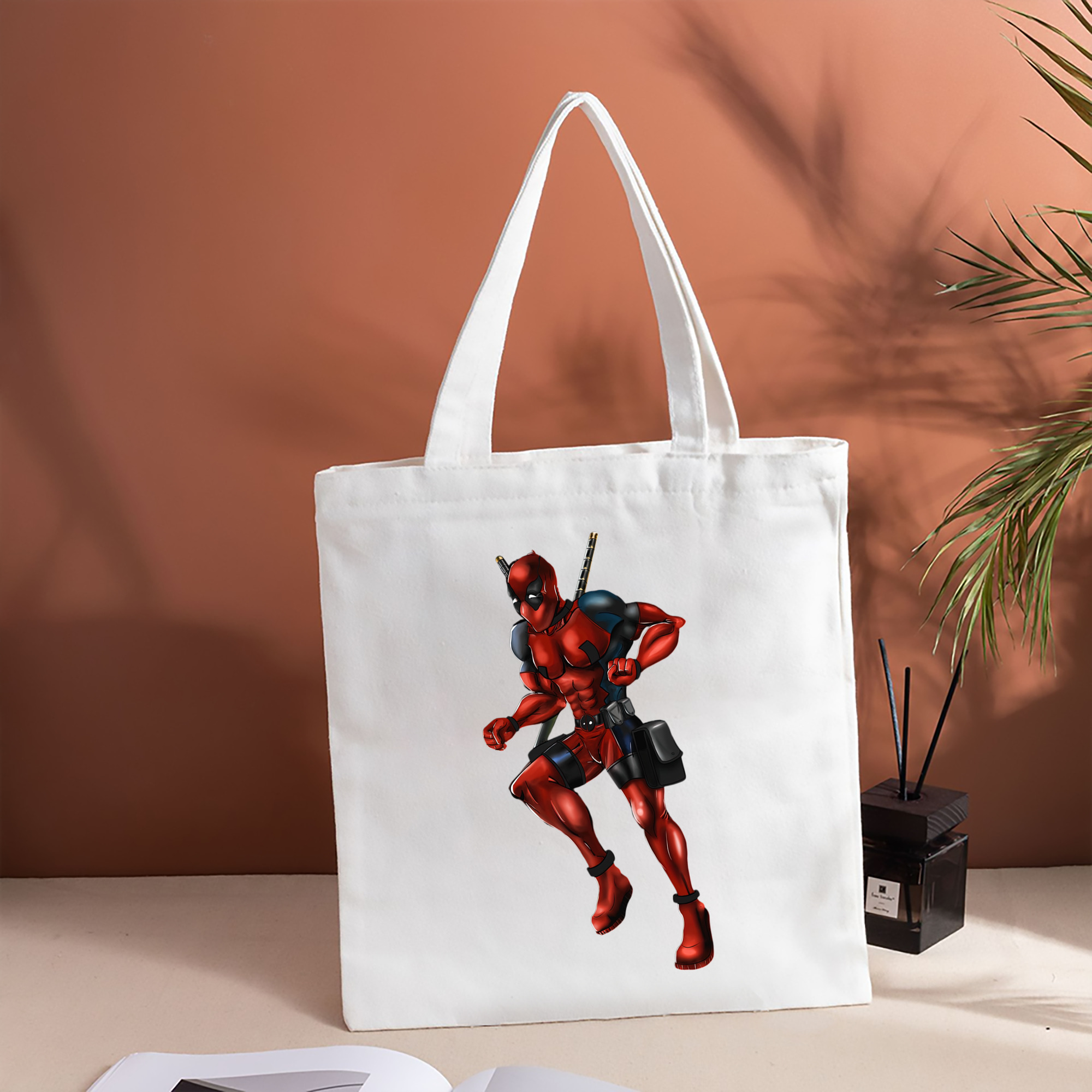 Deadpool デッドプール 縦型キャンバス生地手提げバッグ　トートバッグ