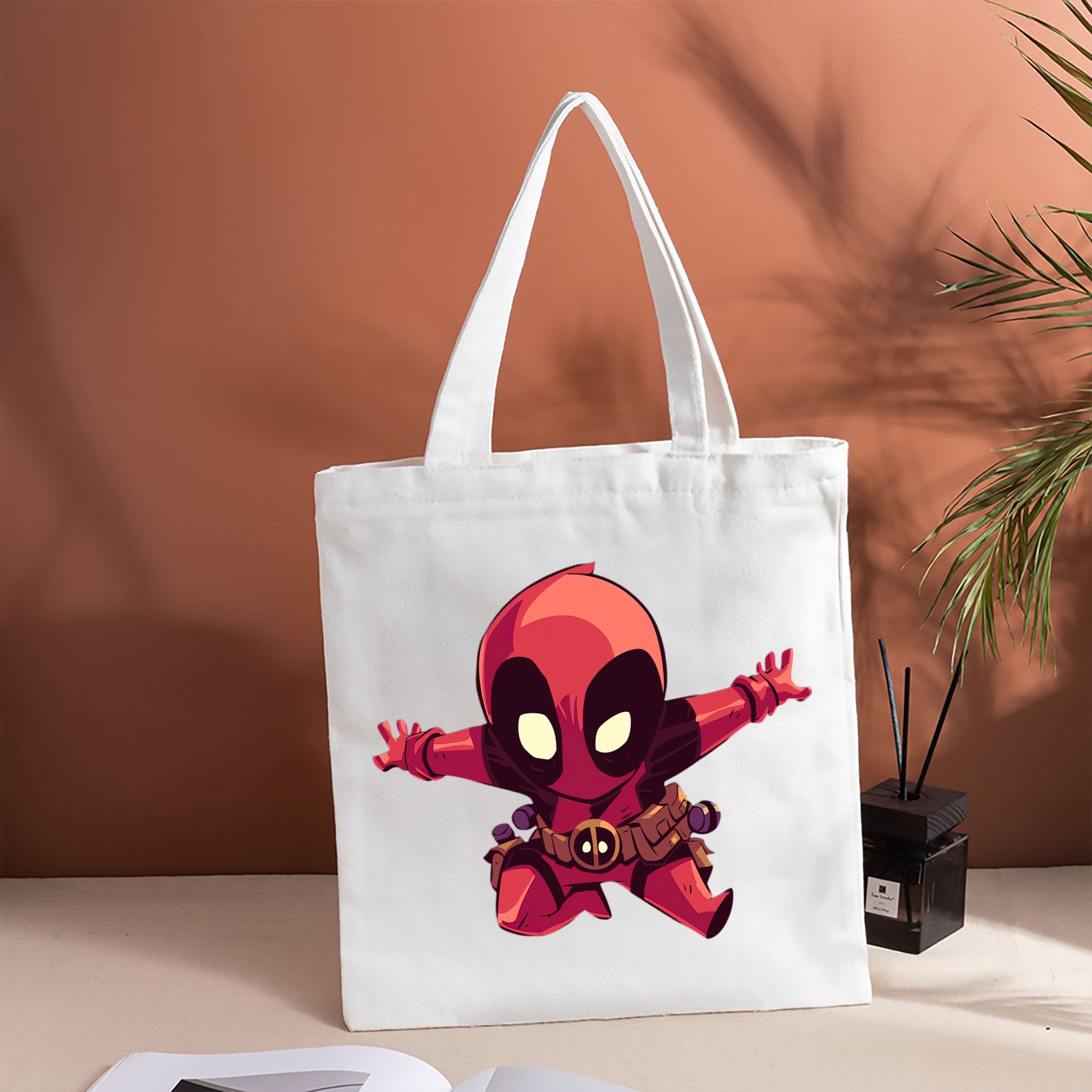 Deadpool デッドプール 縦型キャンバス生地手提げバッグ　トートバッグ