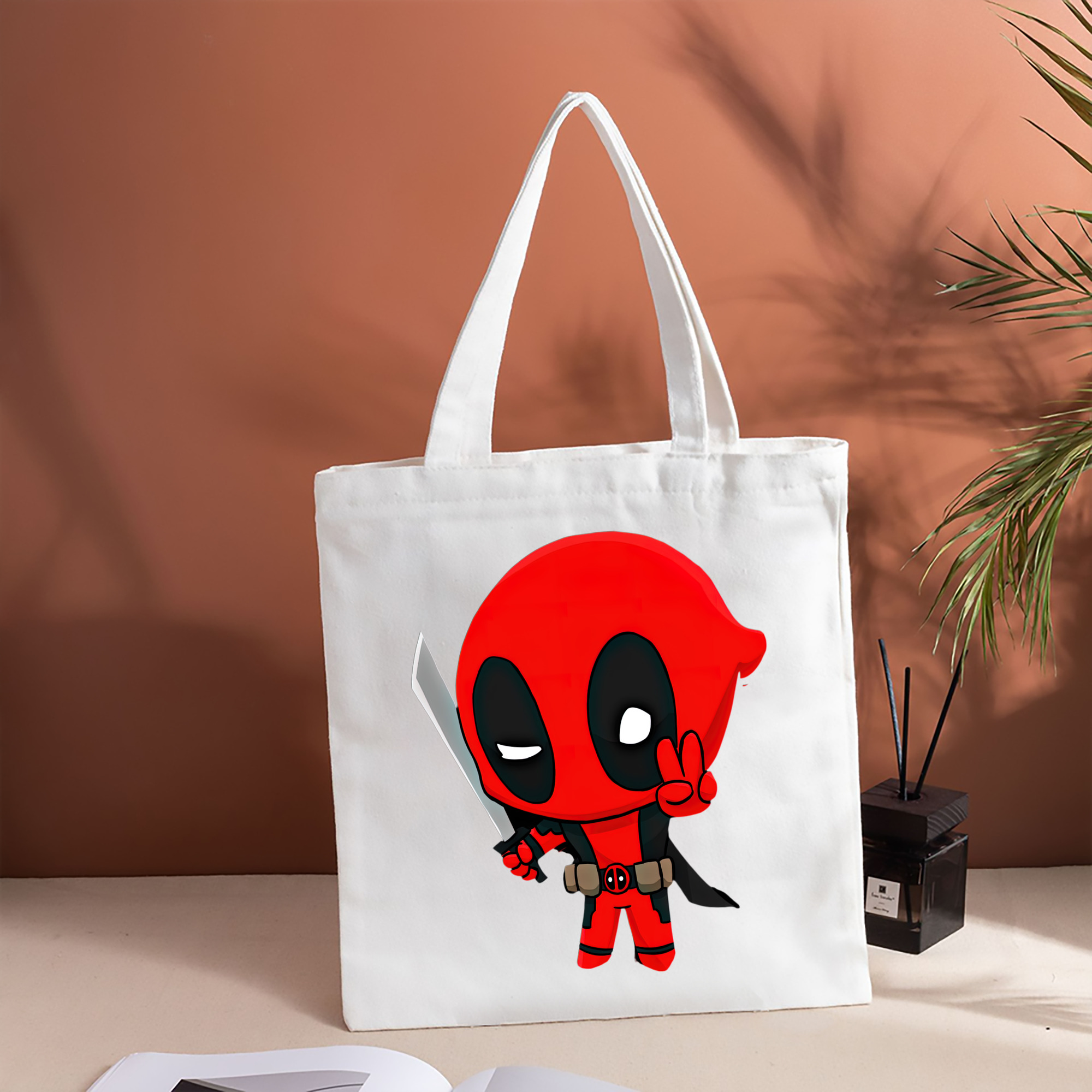 Deadpool デッドプール 縦型キャンバス生地手提げバッグ　トートバッグ