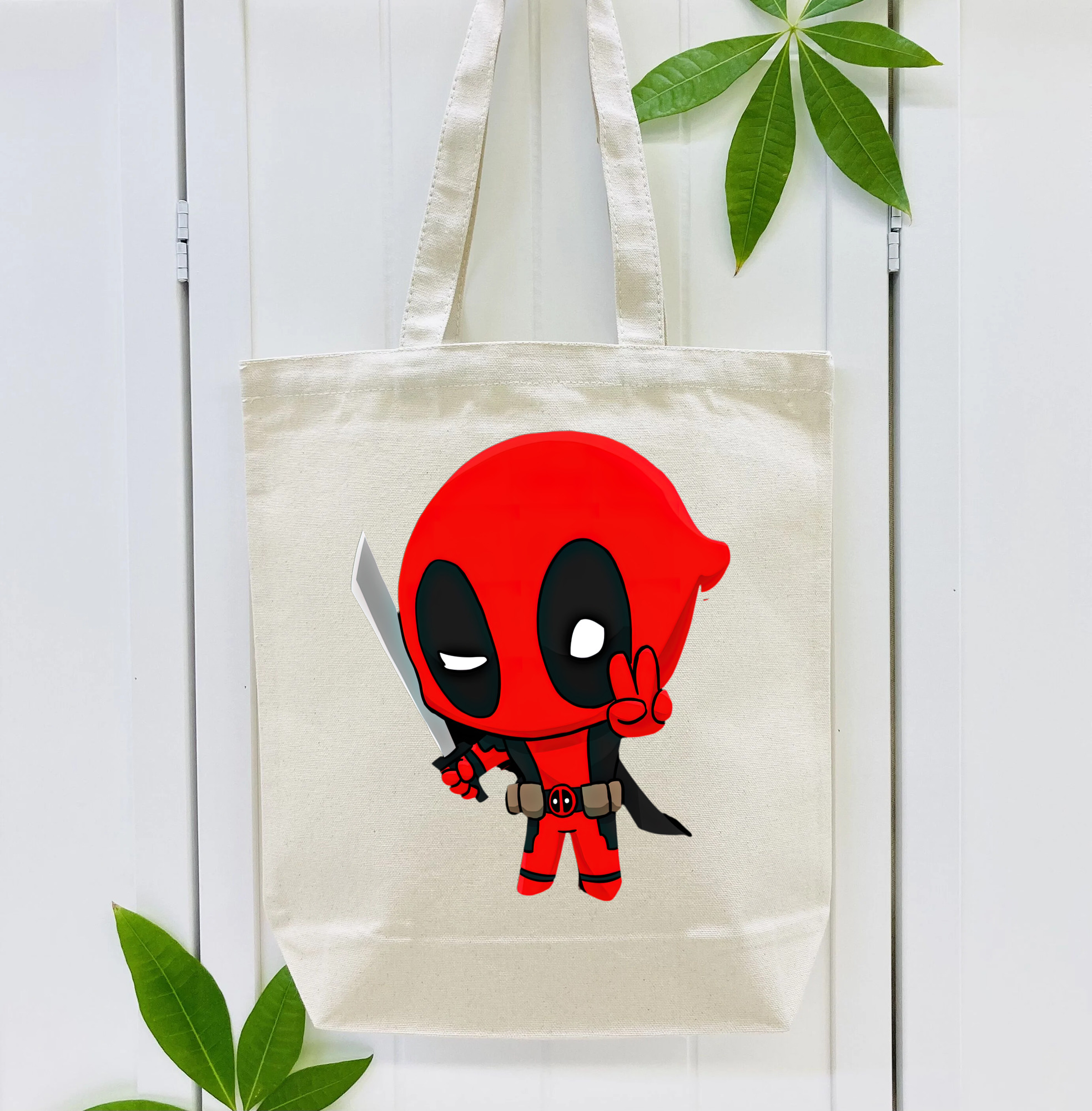 Deadpool デッドプール 縦型キャンバス生地手提げバッグ　トートバッグ