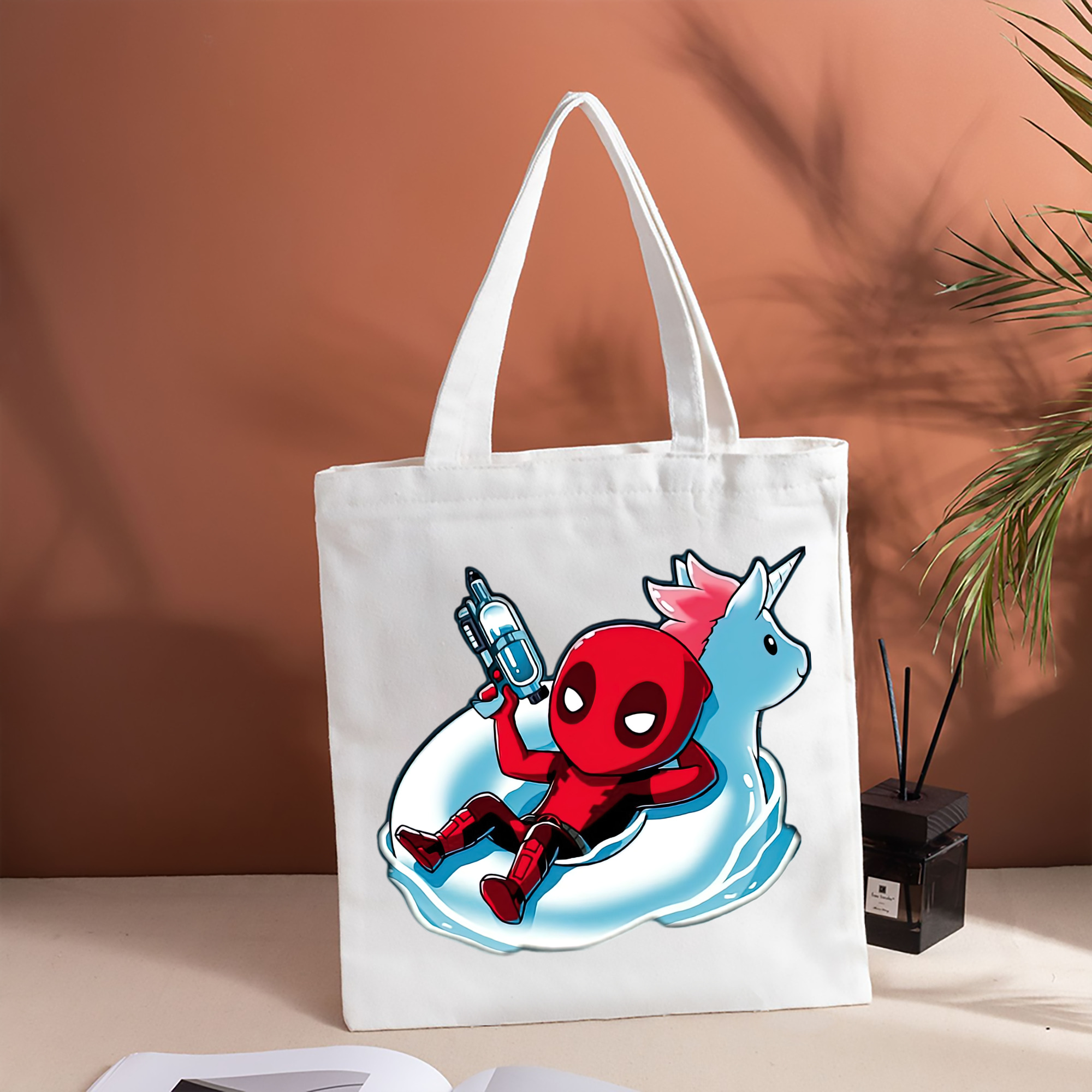 Deadpool デッドプール 縦型キャンバス生地手提げバッグ　トートバッグ