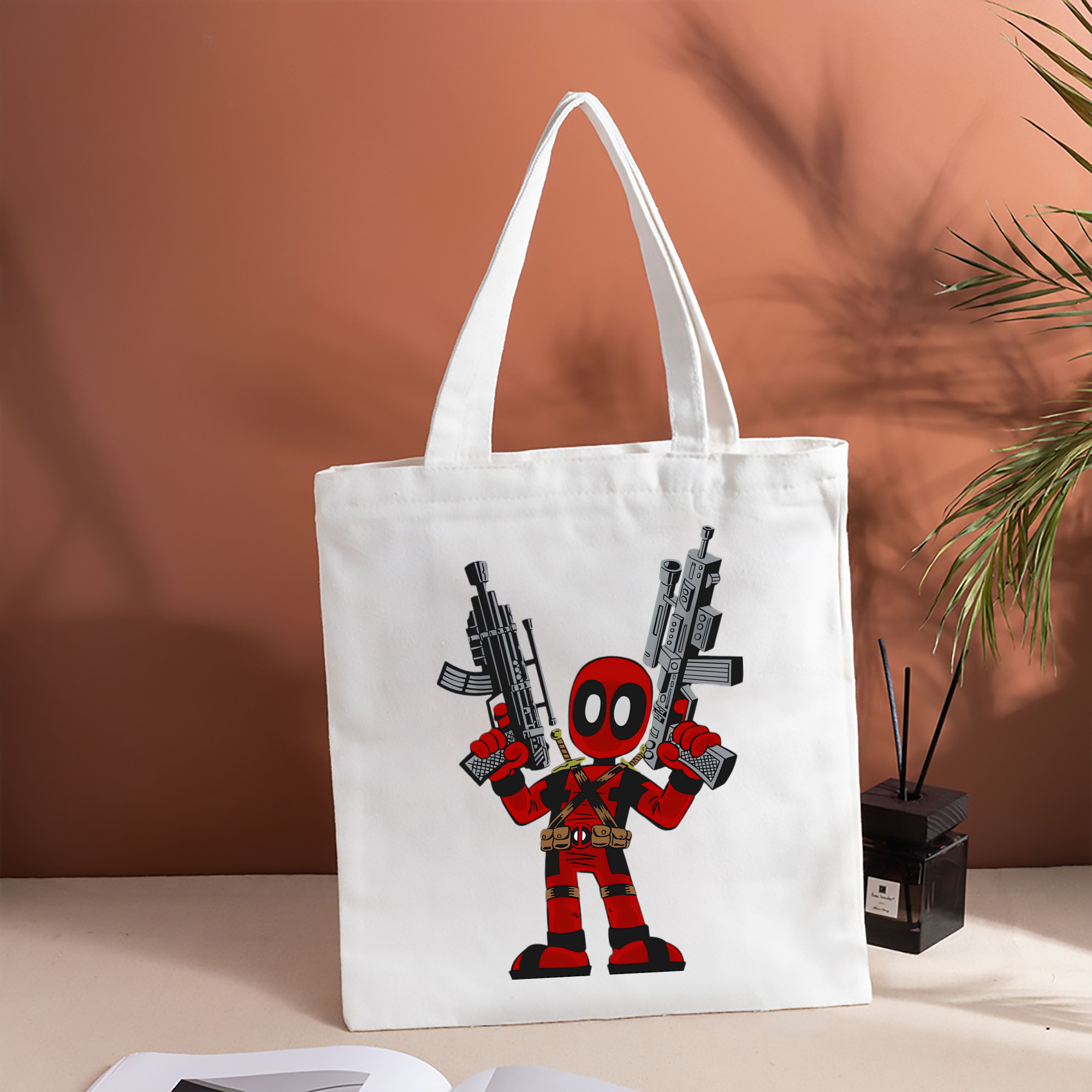Deadpool デッドプール 縦型キャンバス生地手提げバッグ　トートバッグ