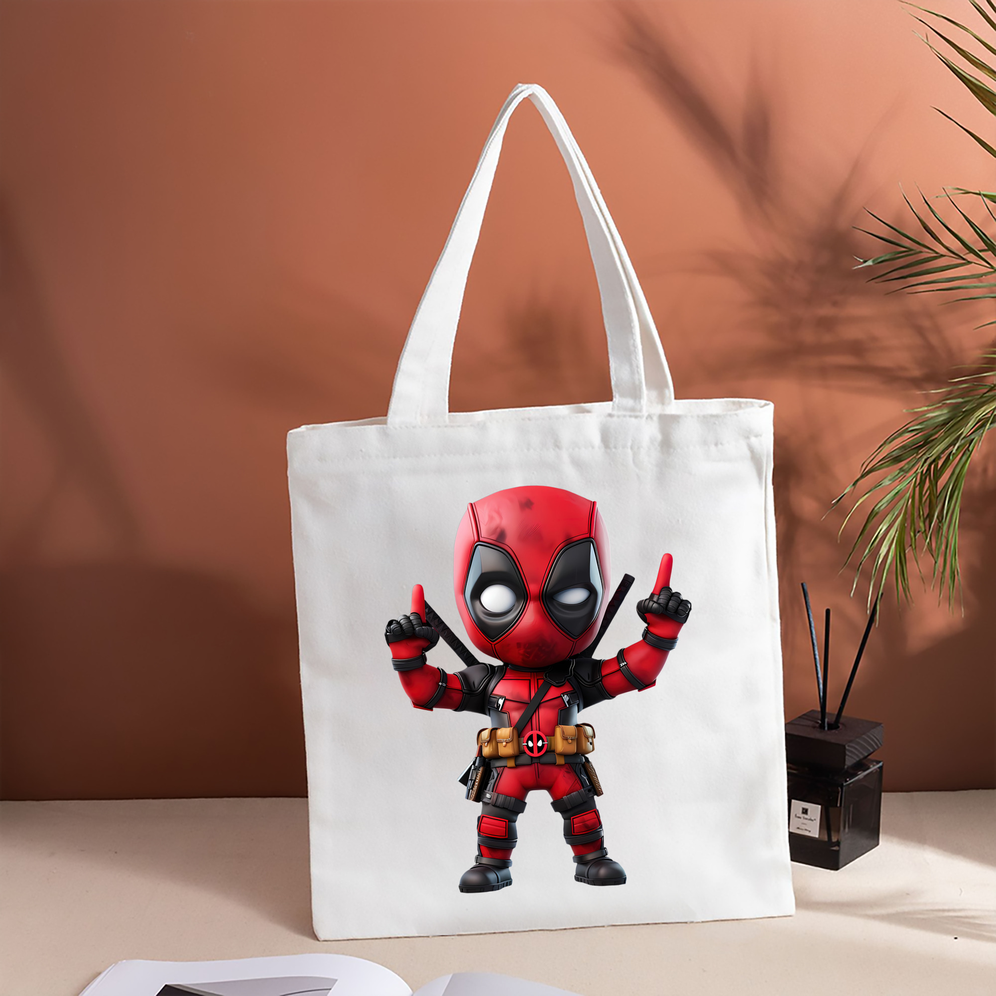 Deadpool デッドプール 縦型キャンバス生地手提げバッグ　トートバッグ
