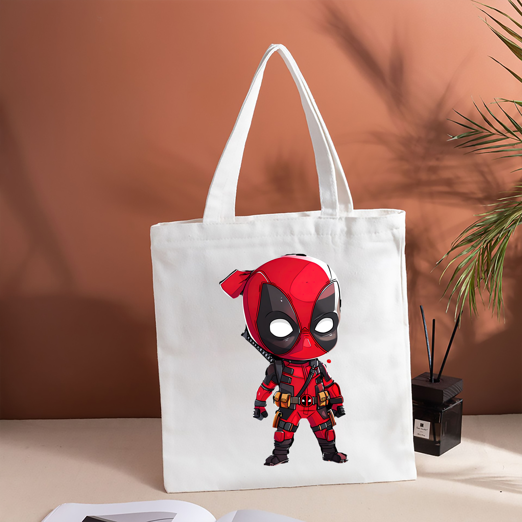 Deadpool デッドプール 縦型キャンバス生地手提げバッグ　トートバッグ