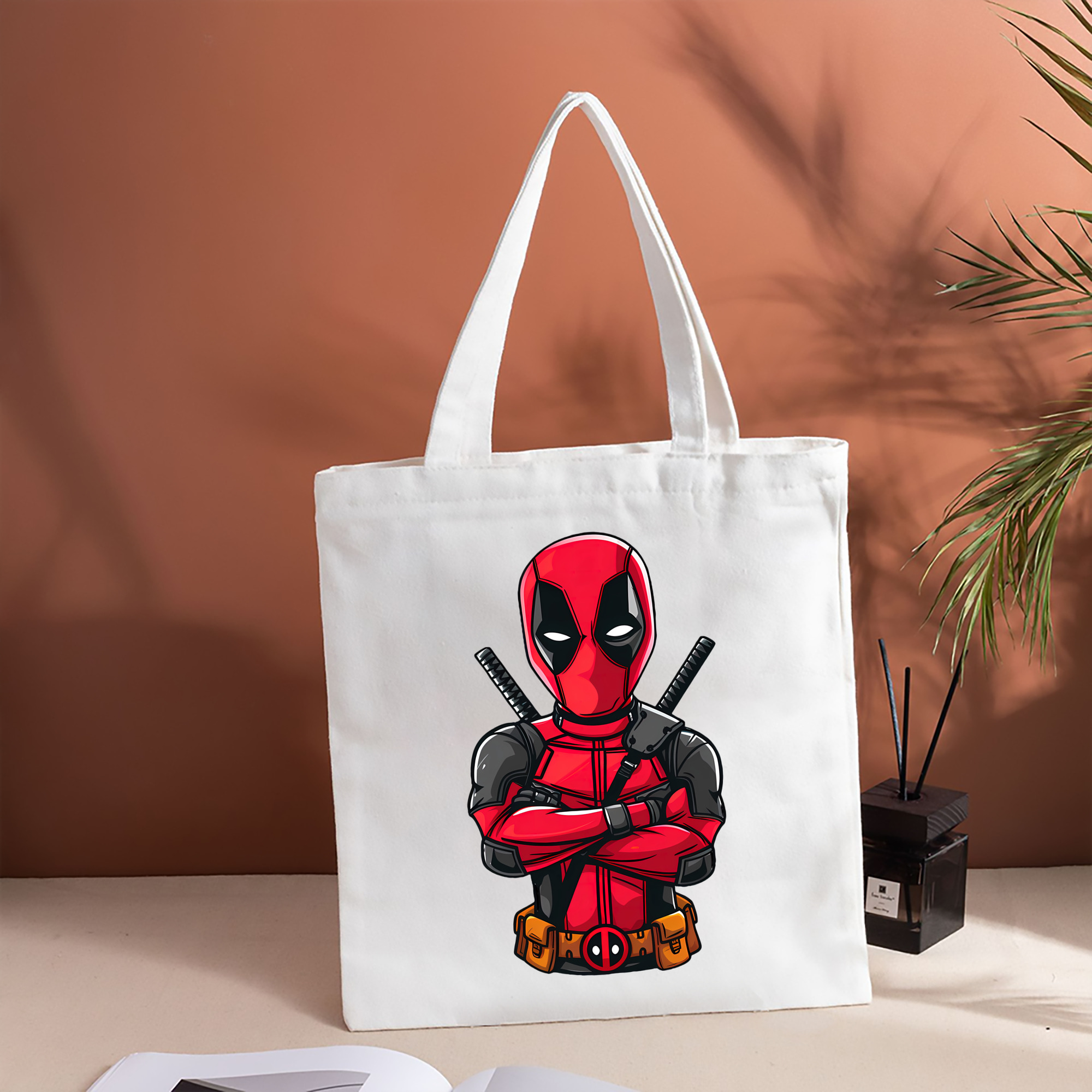 Deadpool デッドプール 縦型キャンバス生地手提げバッグ　トートバッグ