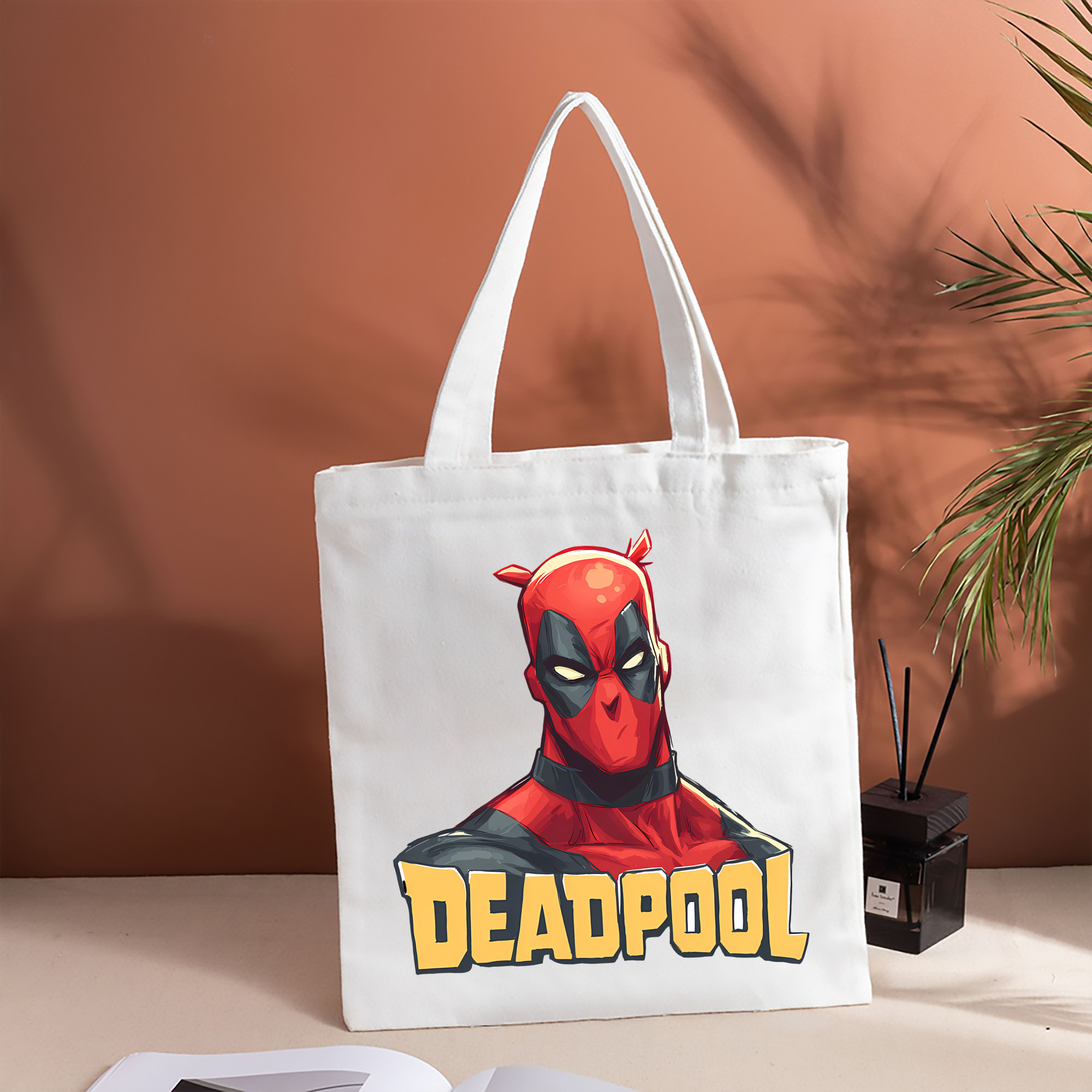 Deadpool デッドプール 縦型キャンバス生地手提げバッグ　トートバッグ