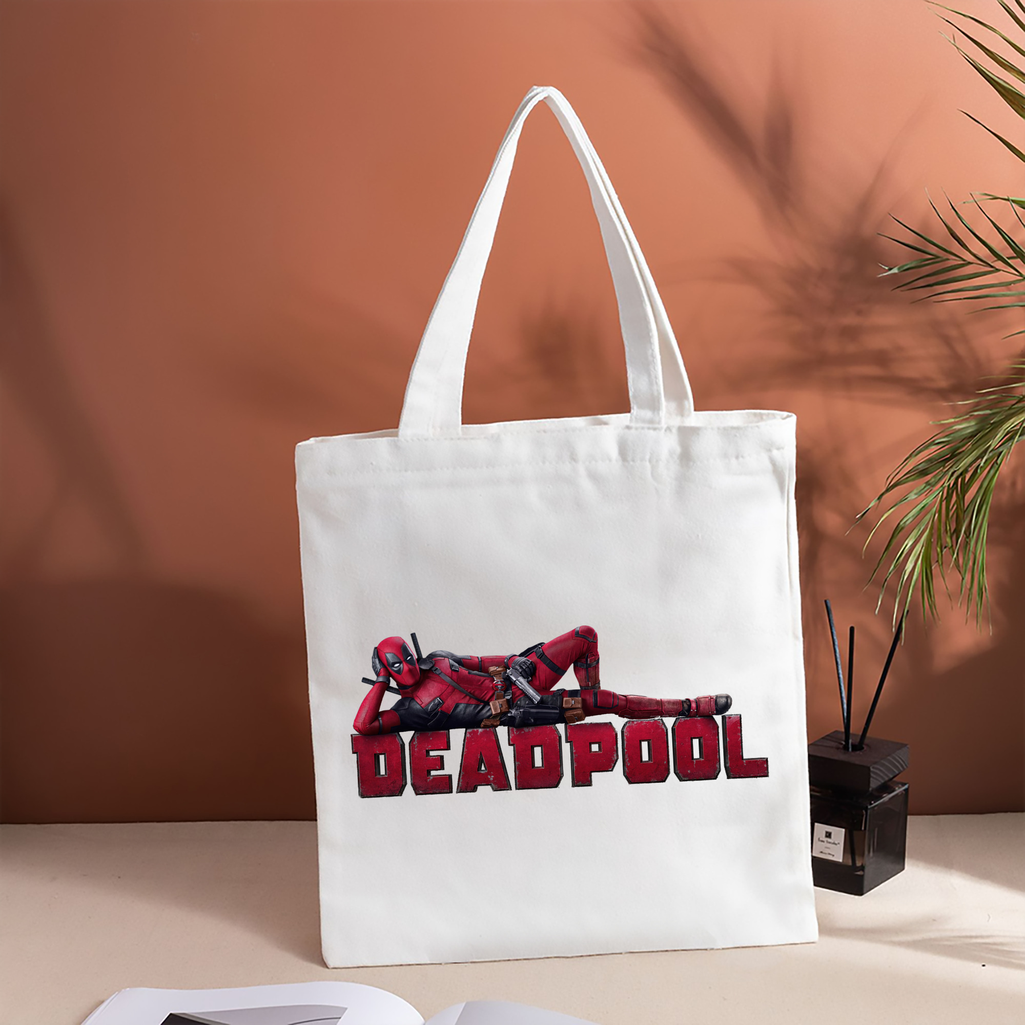 Deadpool デッドプール 縦型キャンバス生地手提げバッグ　トートバッグ