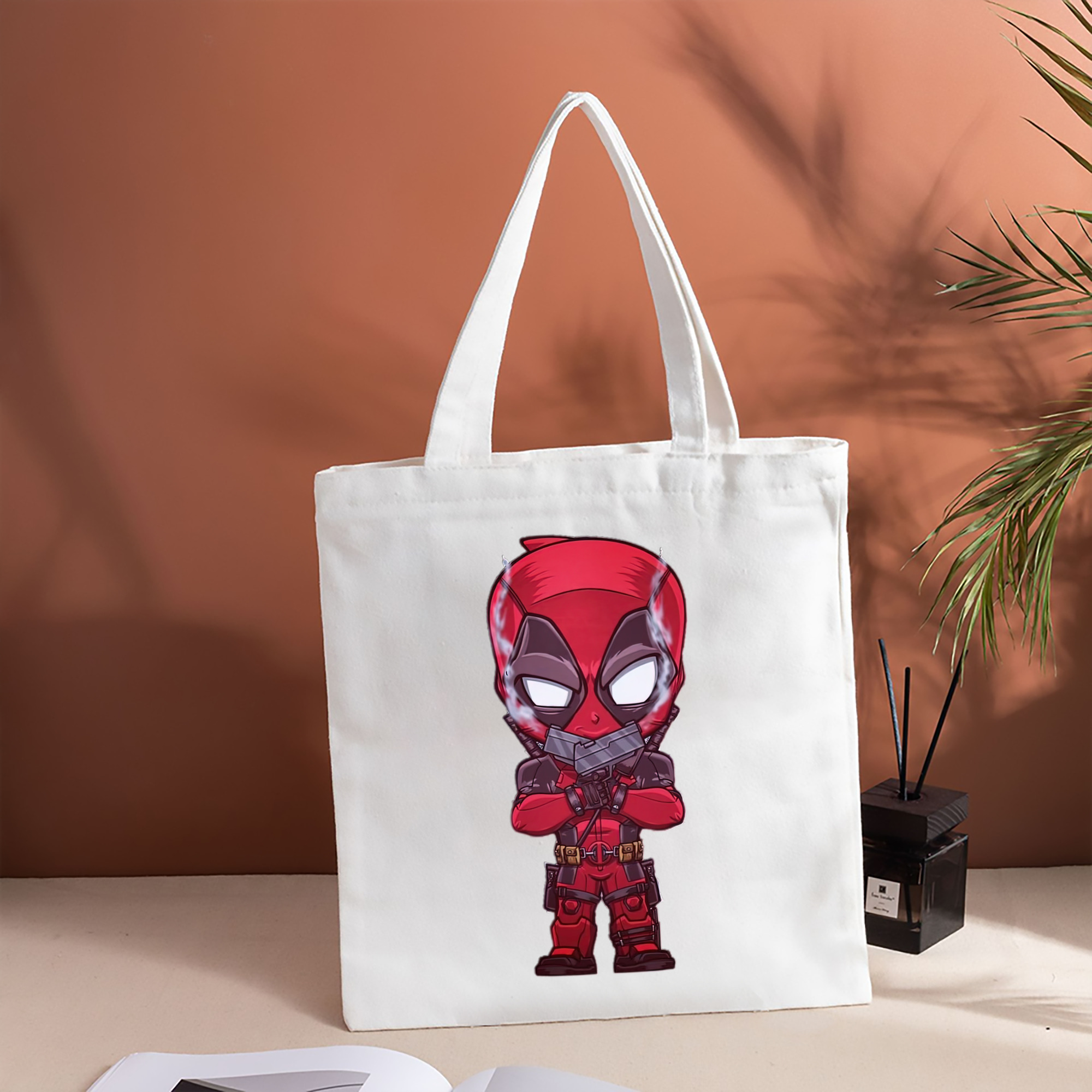 Deadpool デッドプール 縦型キャンバス生地手提げバッグ　トートバッグ