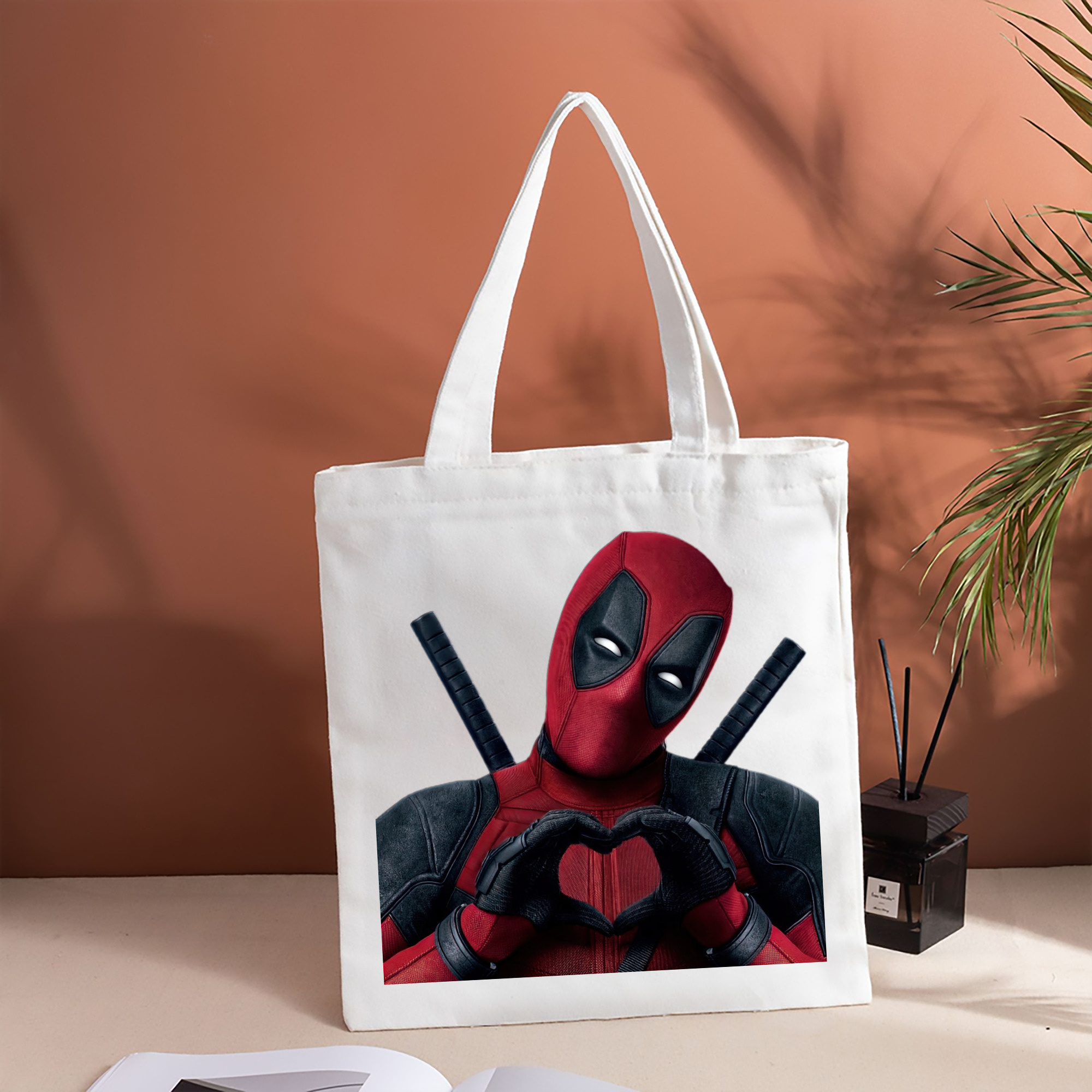 Deadpool デッドプール 縦型キャンバス生地手提げバッグ　トートバッグ