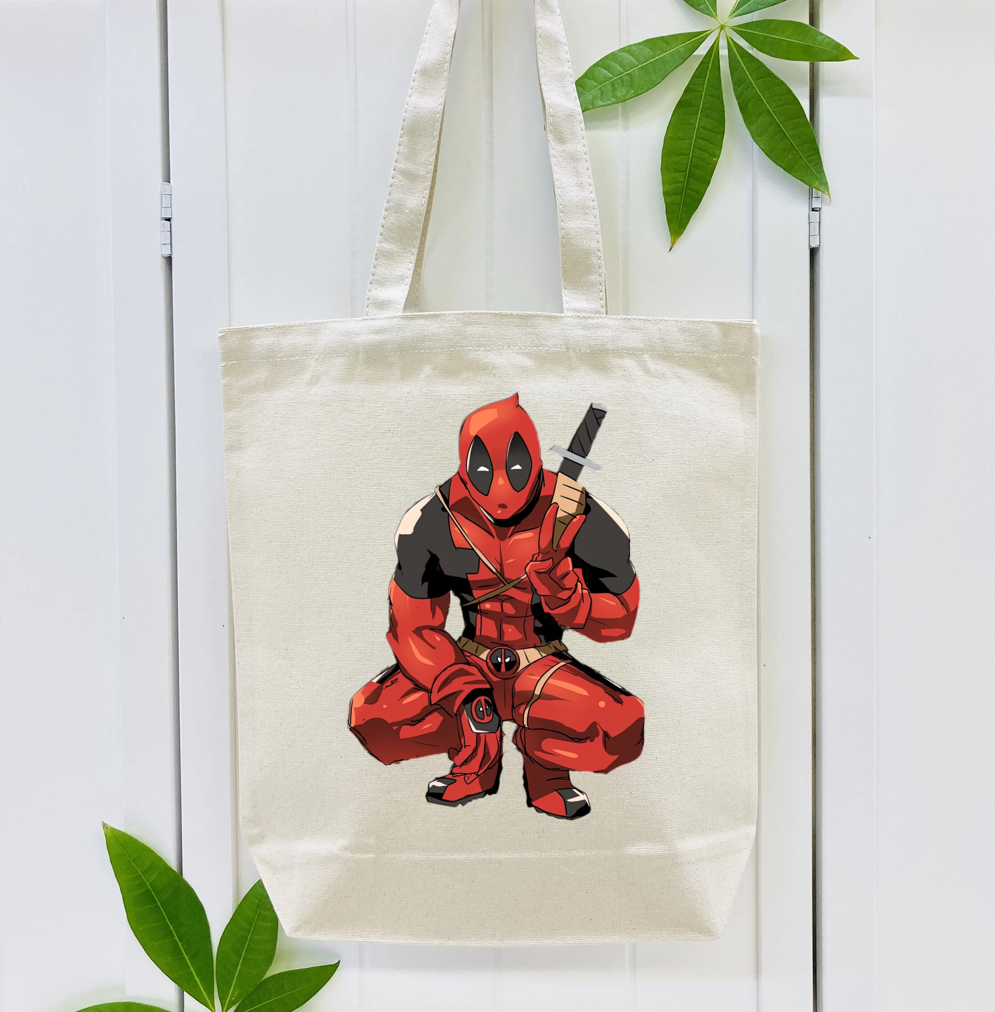 Deadpool デッドプール 縦型キャンバス生地手提げバッグ　トートバッグ