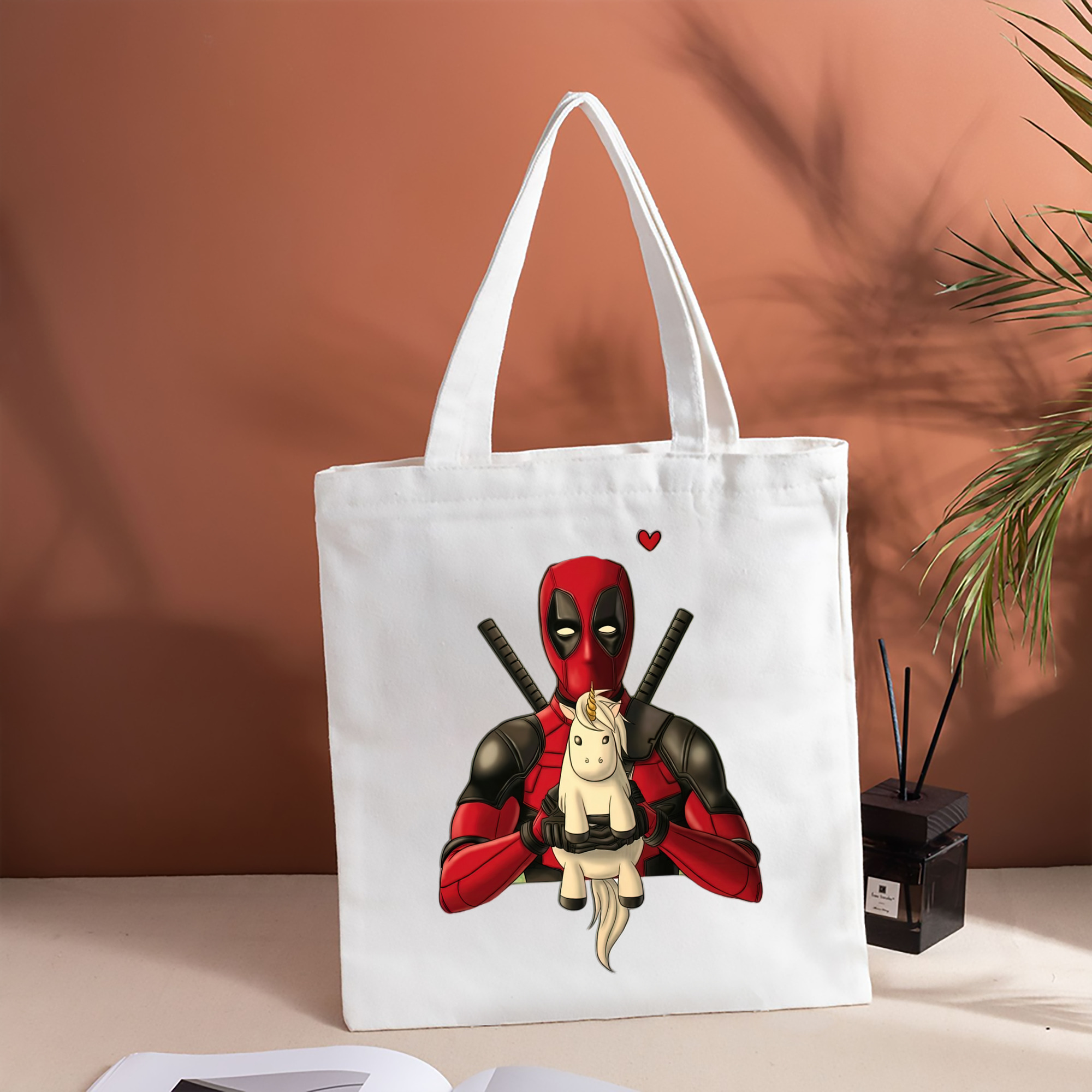 Deadpool デッドプール 縦型キャンバス生地手提げバッグ　トートバッグ