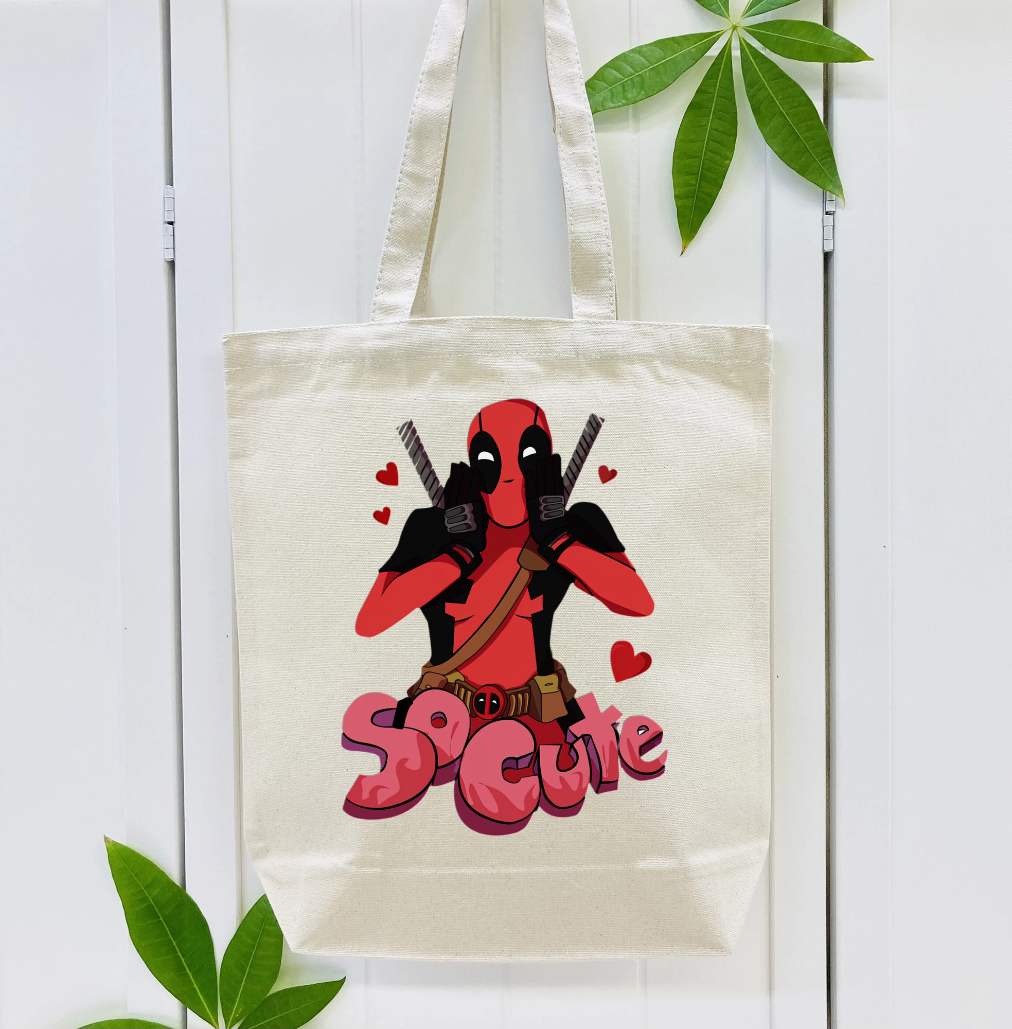 Deadpool デッドプール 縦型キャンバス生地手提げバッグ　トートバッグ