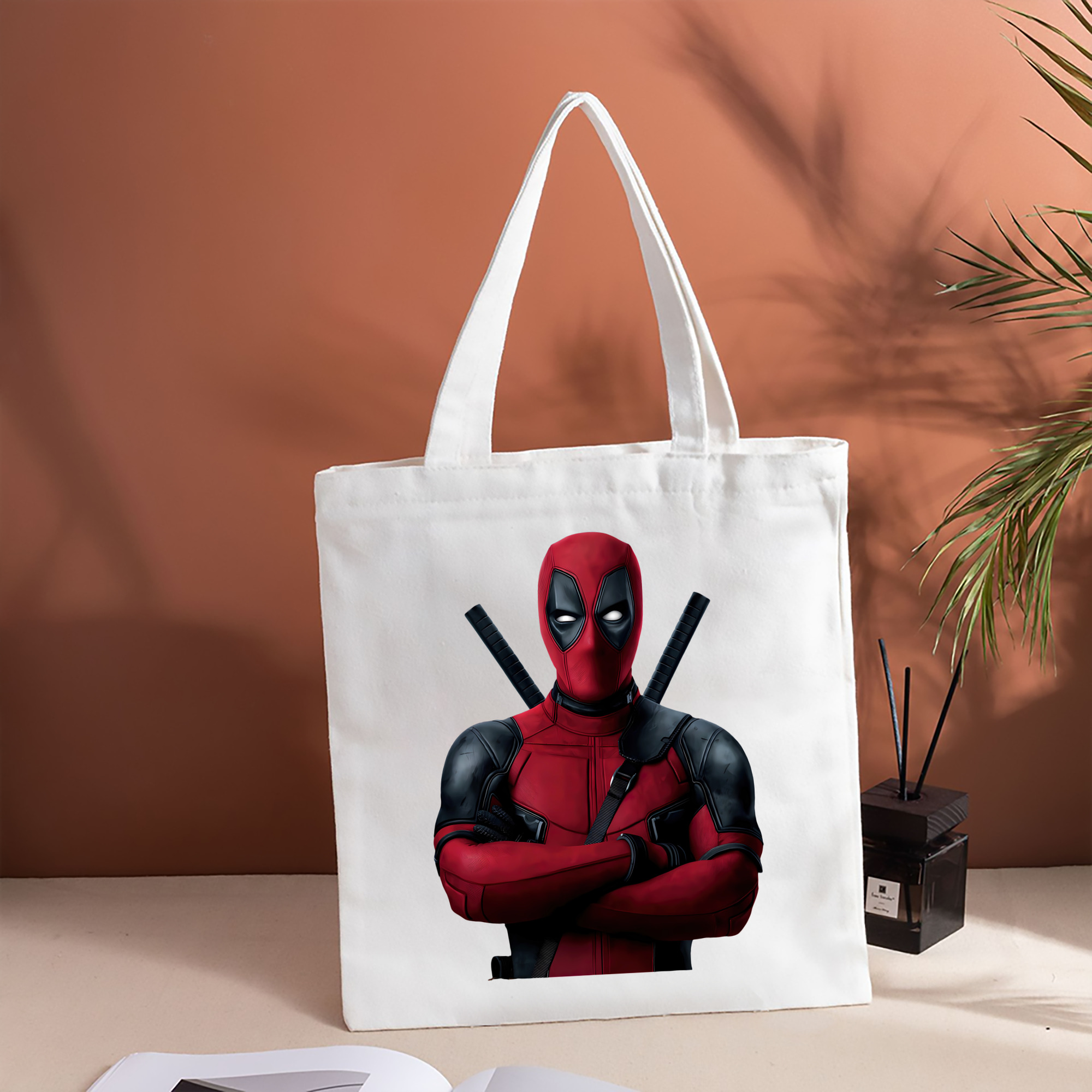 Deadpool デッドプール 縦型キャンバス生地手提げバッグ　トートバッグ