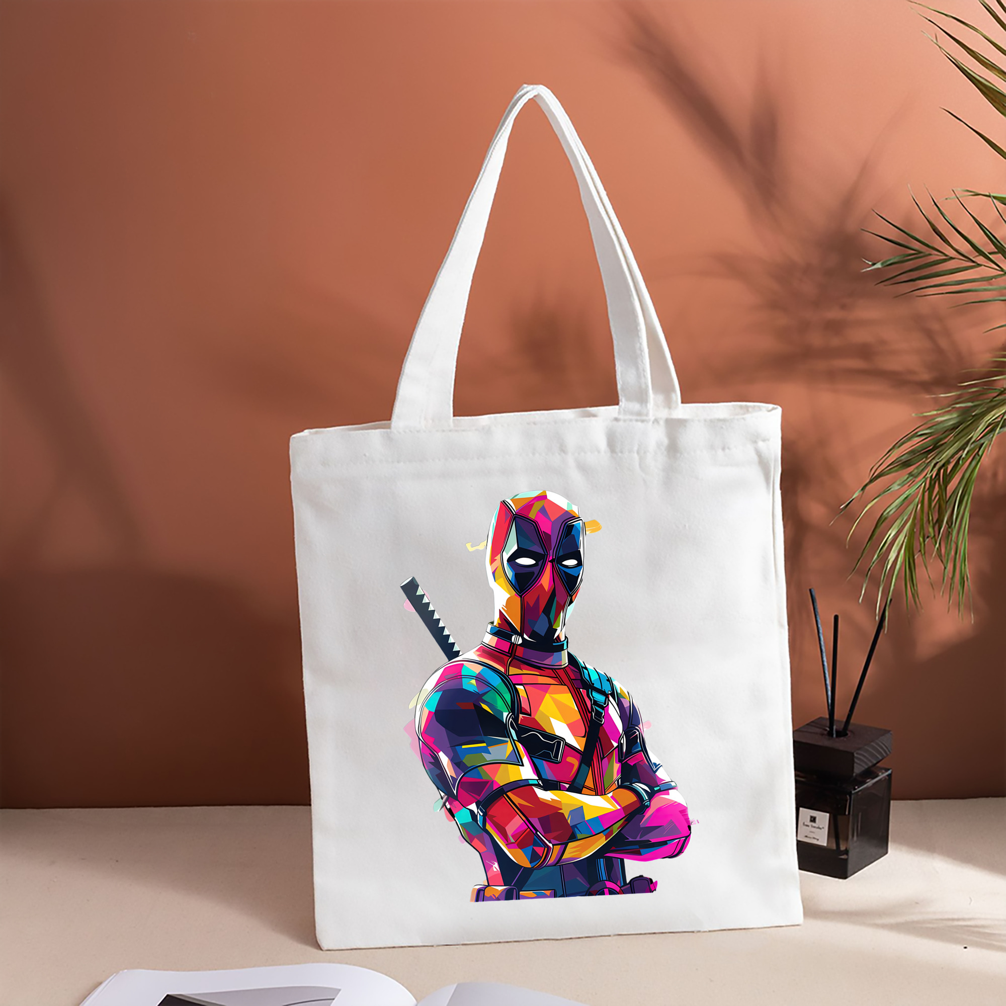 Deadpool デッドプール 縦型キャンバス生地手提げバッグ　トートバッグ