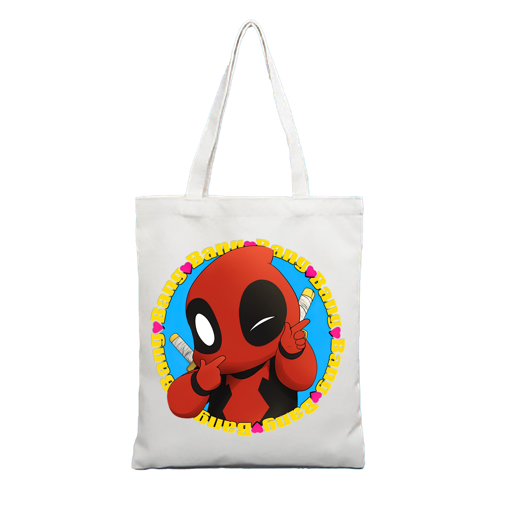 （画像用） Deadpool デッドプール 縦型キャンバス生地手提げバッグ　トートバッグ