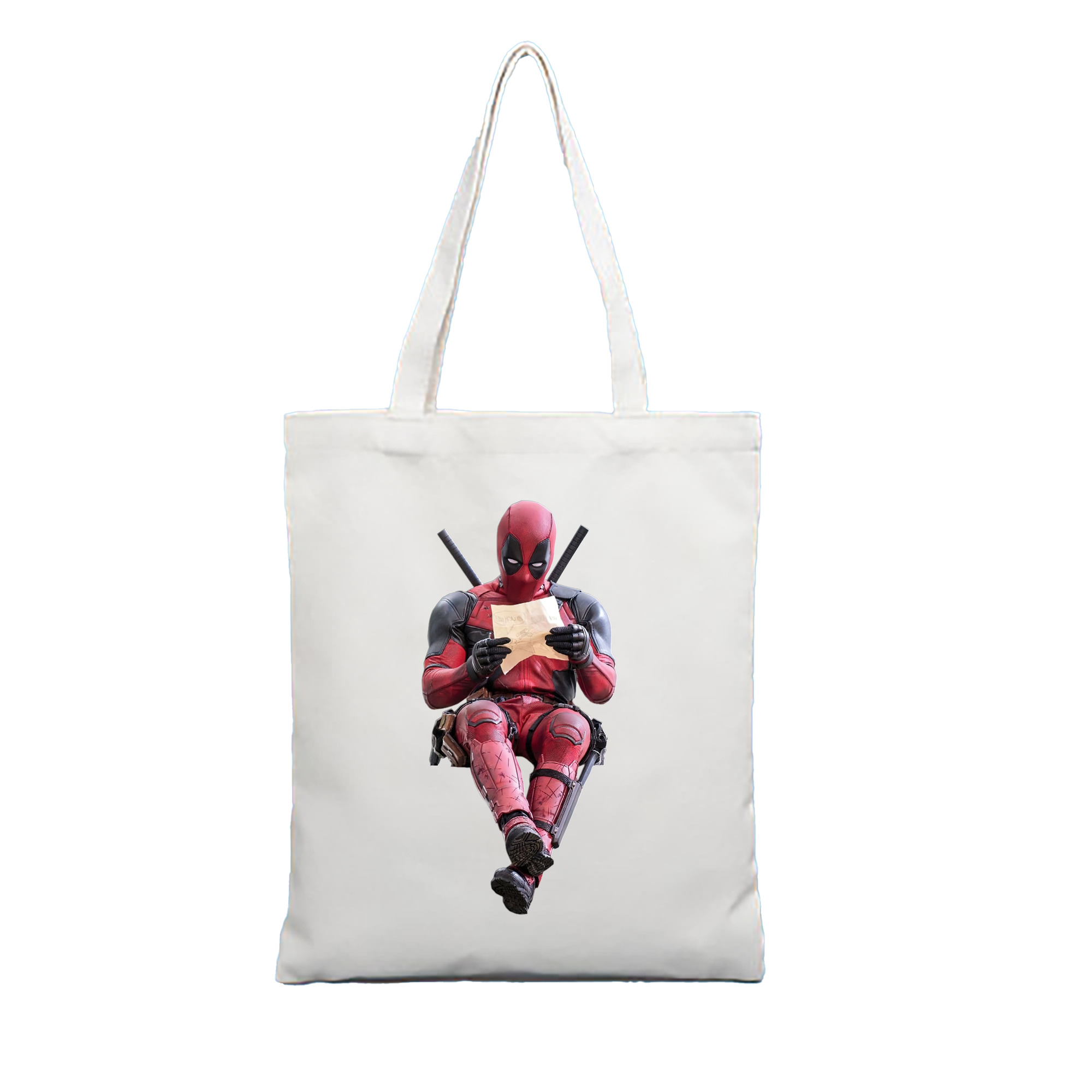（画像用） Deadpool デッドプール 縦型キャンバス生地手提げバッグ　トートバッグ