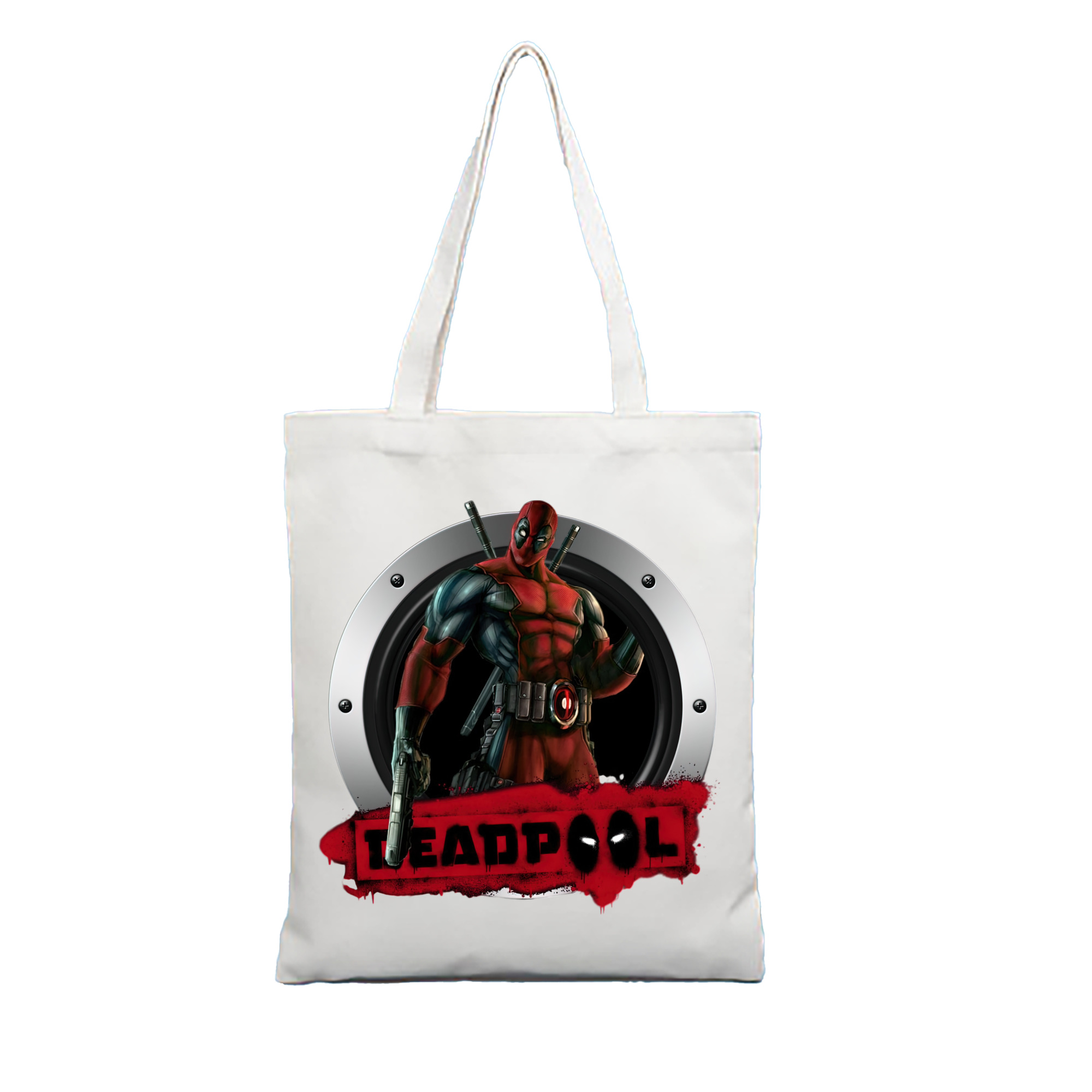 （画像用） Deadpool デッドプール 縦型キャンバス生地手提げバッグ　トートバッグ