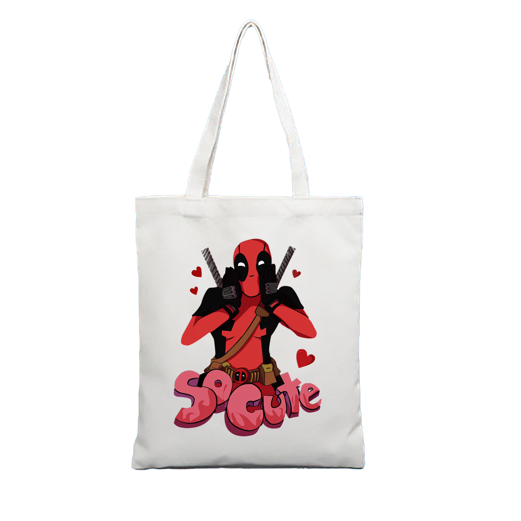 （画像用） Deadpool デッドプール 縦型キャンバス生地手提げバッグ　トートバッグ