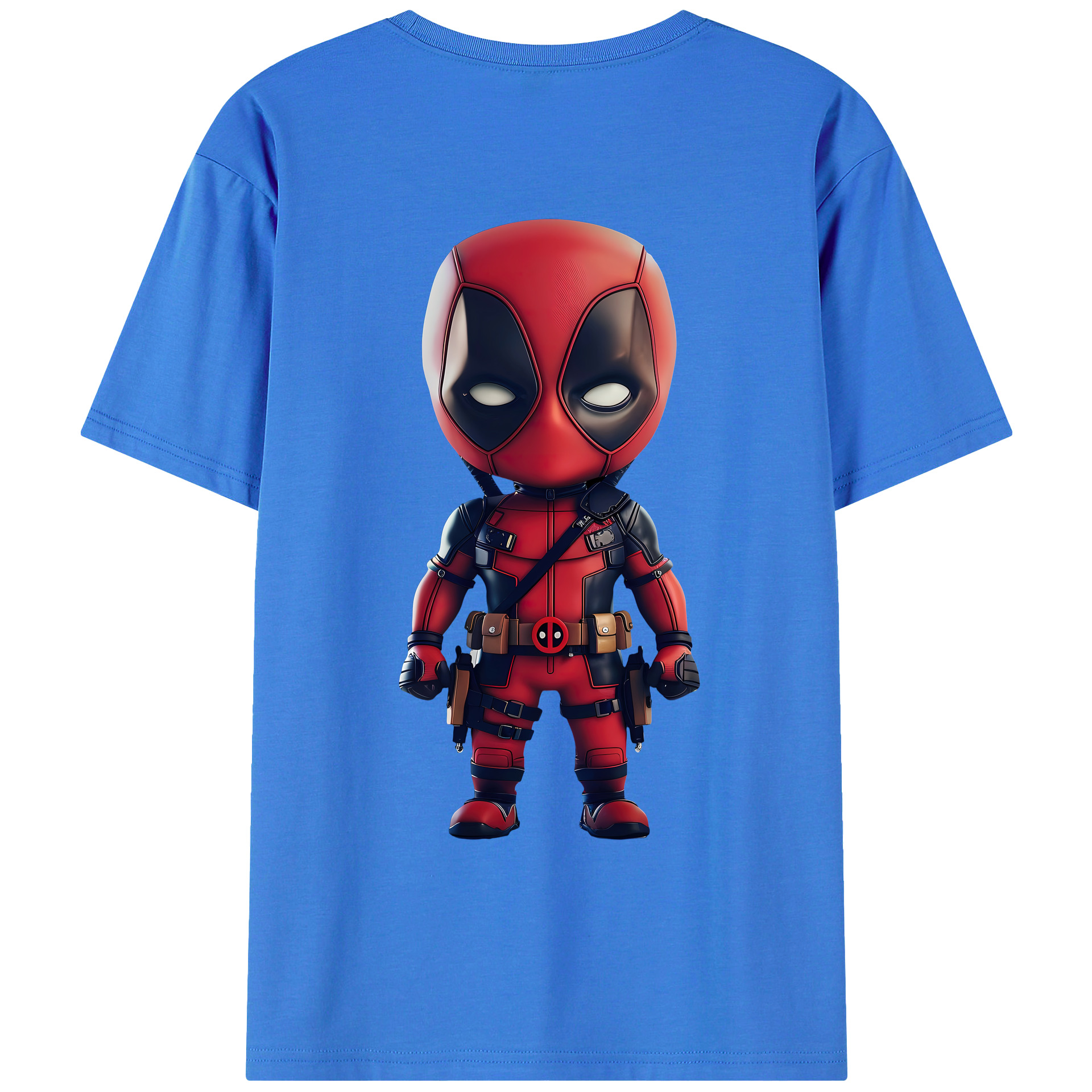 （画像用） Deadpool デッドプール 綿100％ メンズ半袖Tシャツ（バックプリント） 通気性