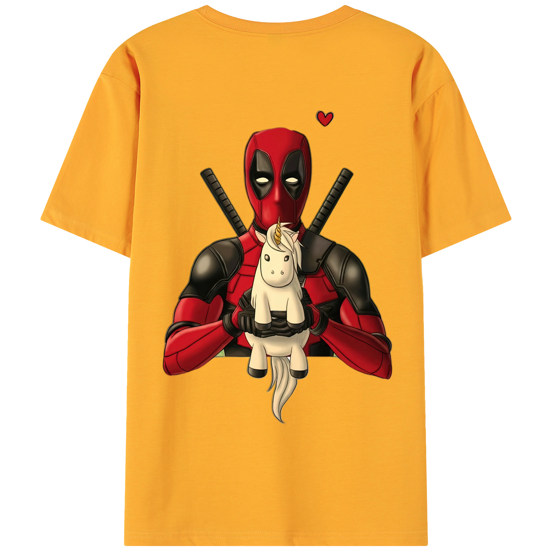 （画像用） Deadpool デッドプール 綿100％ メンズ半袖Tシャツ（バックプリント） 通気性