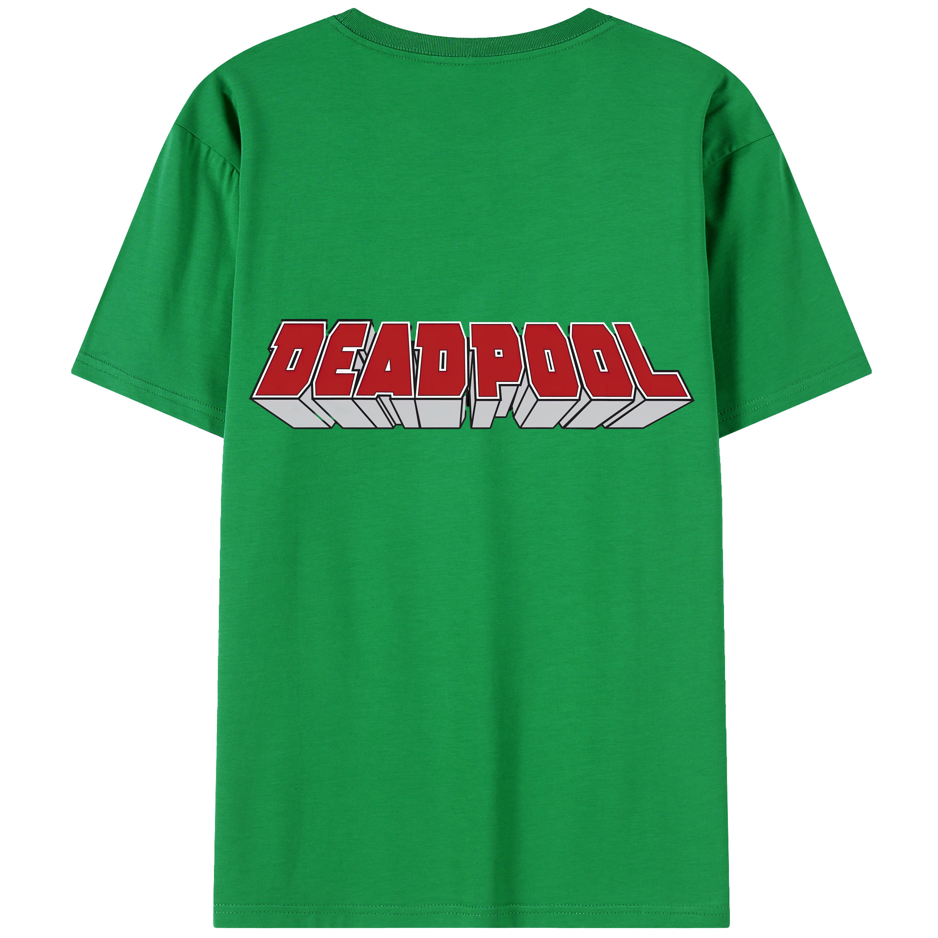 （画像用） Deadpool デッドプール 綿100％ メンズ半袖Tシャツ（バックプリント） 通気性