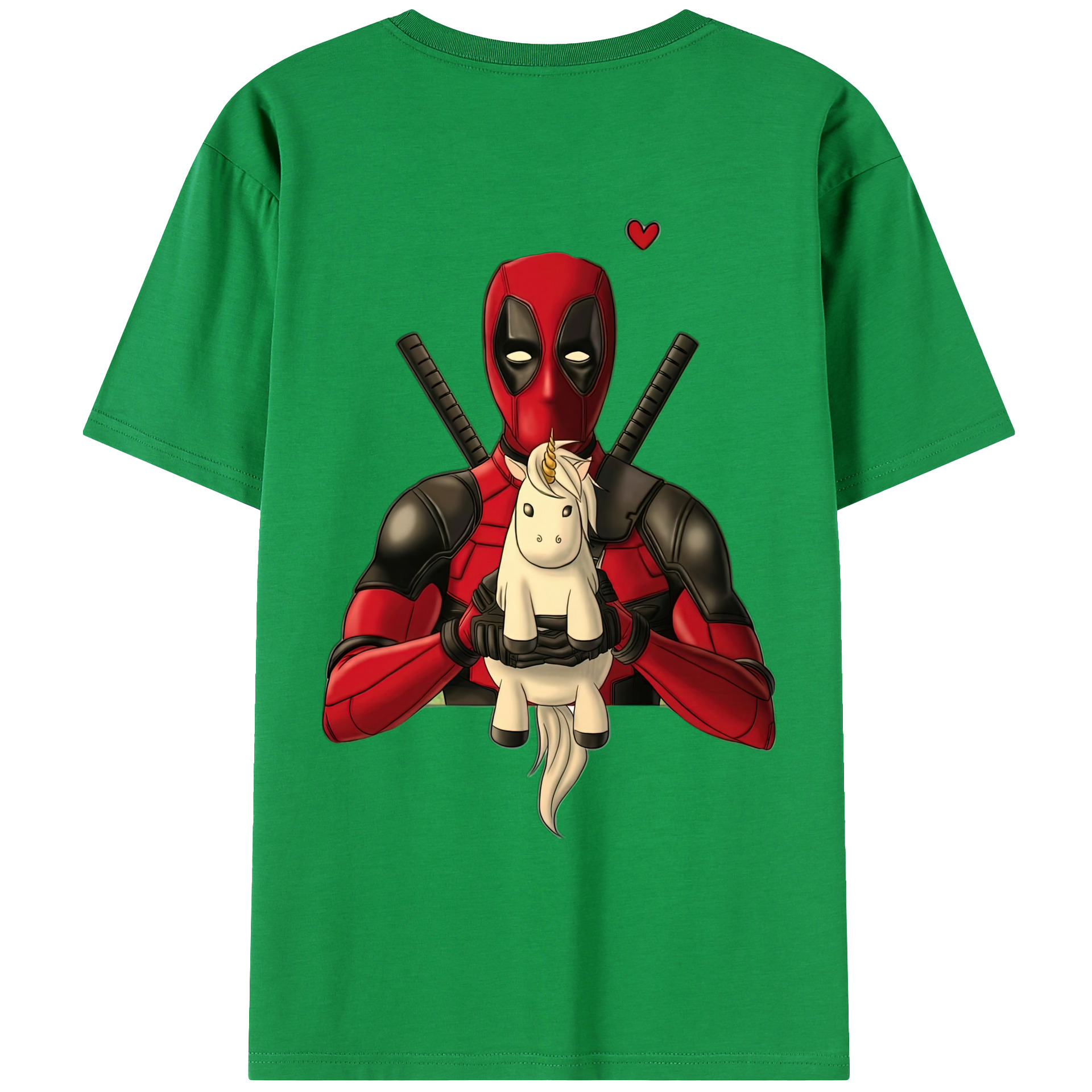 （画像用） Deadpool デッドプール 綿100％ メンズ半袖Tシャツ（バックプリント） 通気性
