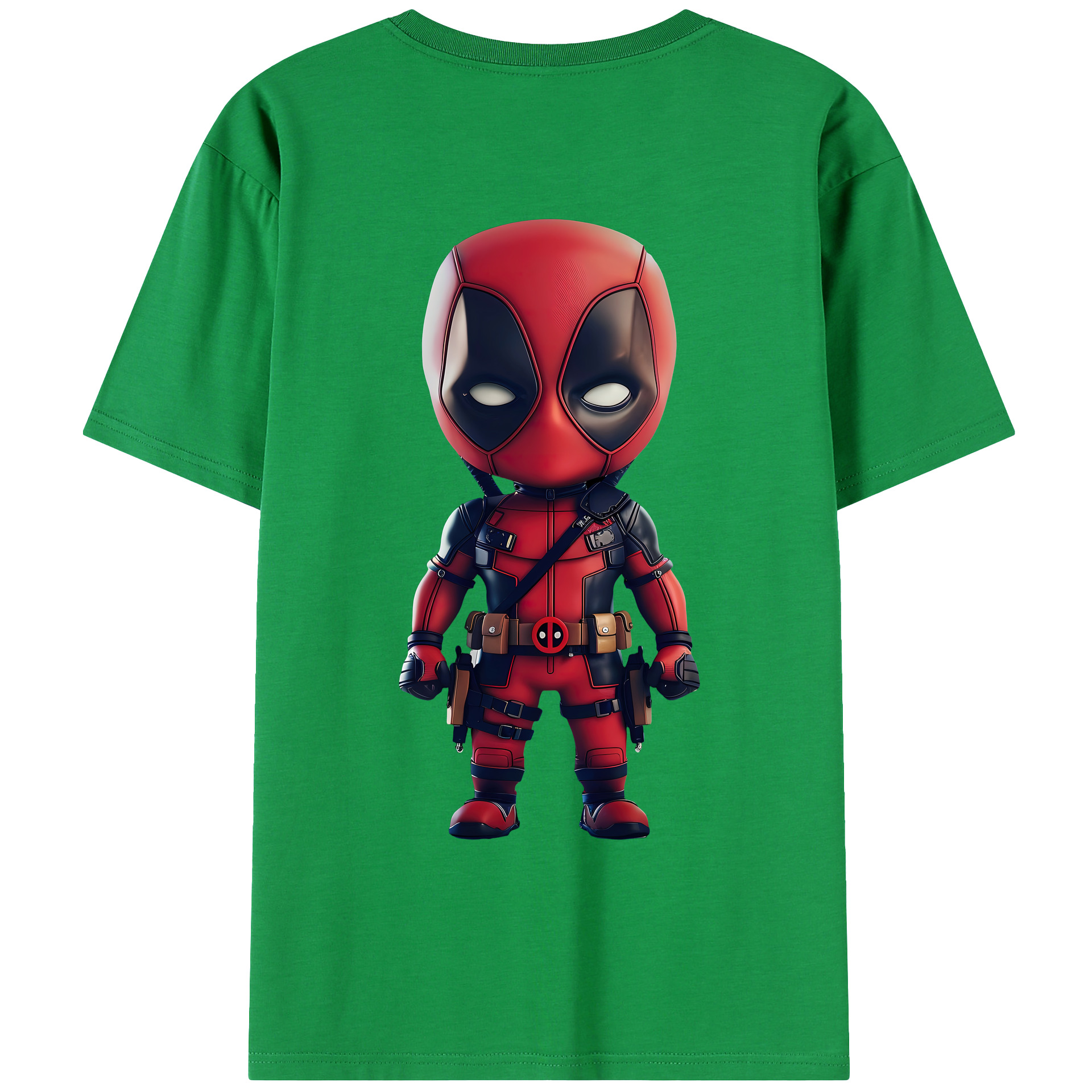 （画像用） Deadpool デッドプール 綿100％ メンズ半袖Tシャツ（バックプリント） 通気性