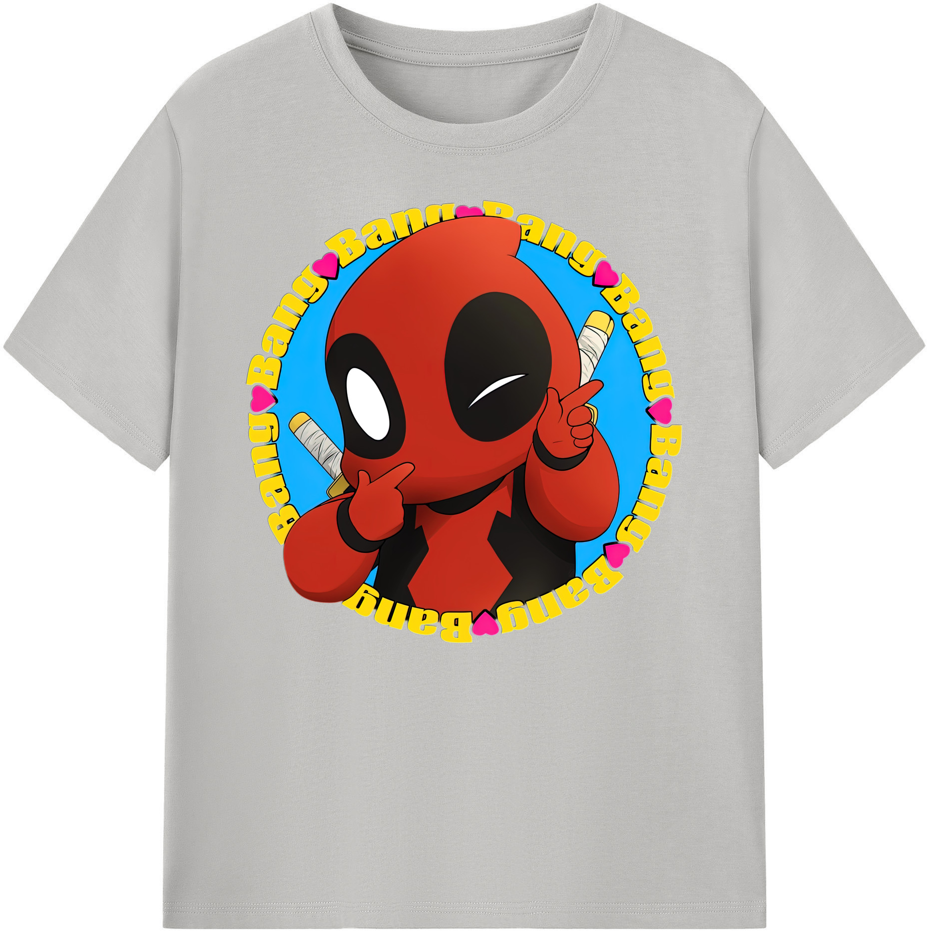 （画像用） Deadpool デッドプール 綿100％ メンズ半袖Tシャツ｜肌触りやわらか＆通気性