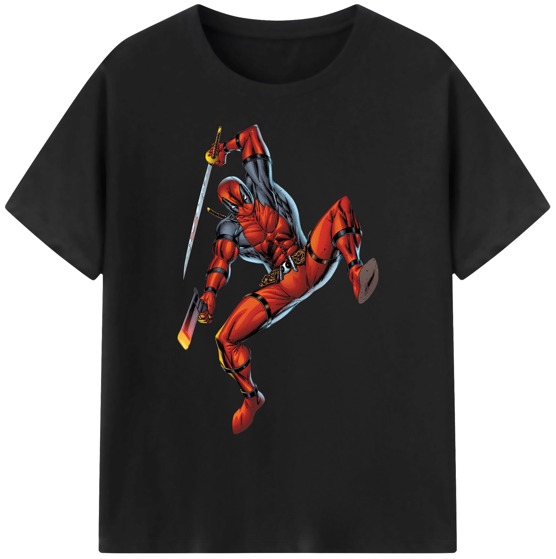 （画像用） Deadpool デッドプール 綿100％ メンズ半袖Tシャツ｜肌触りやわらか＆通気性