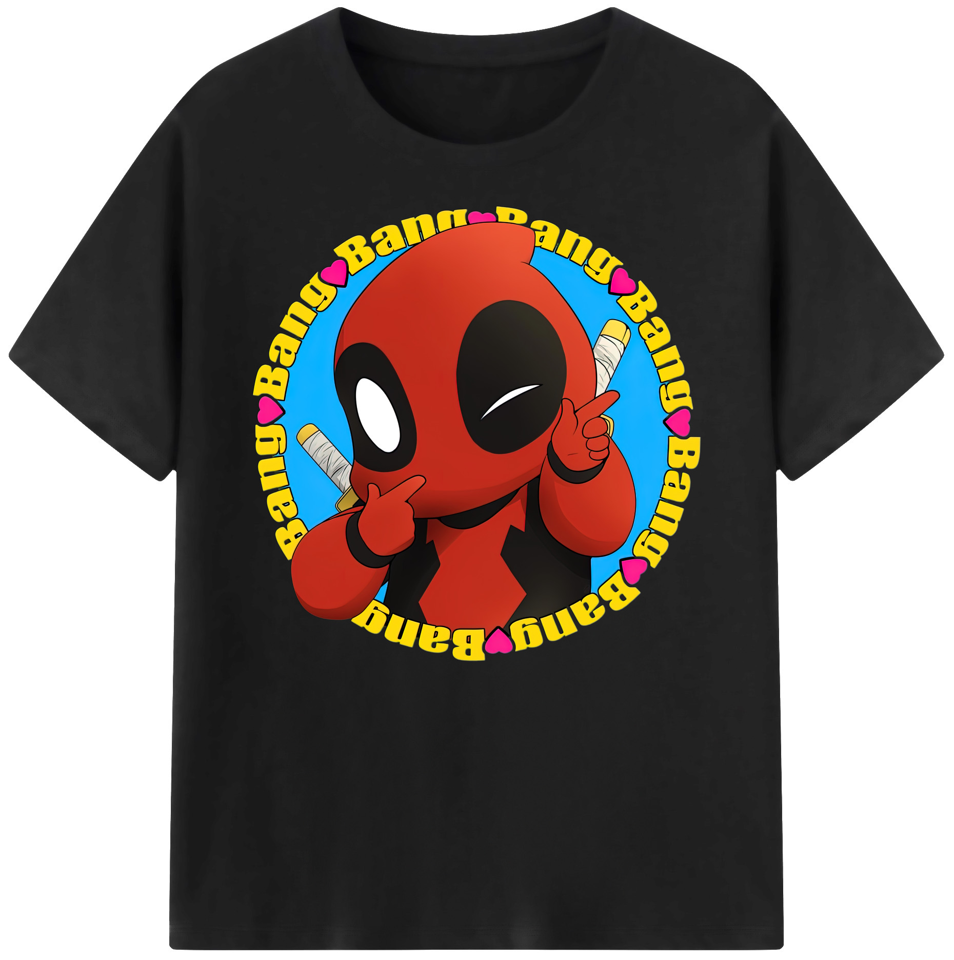 （画像用） Deadpool デッドプール 綿100％ メンズ半袖Tシャツ｜肌触りやわらか＆通気性