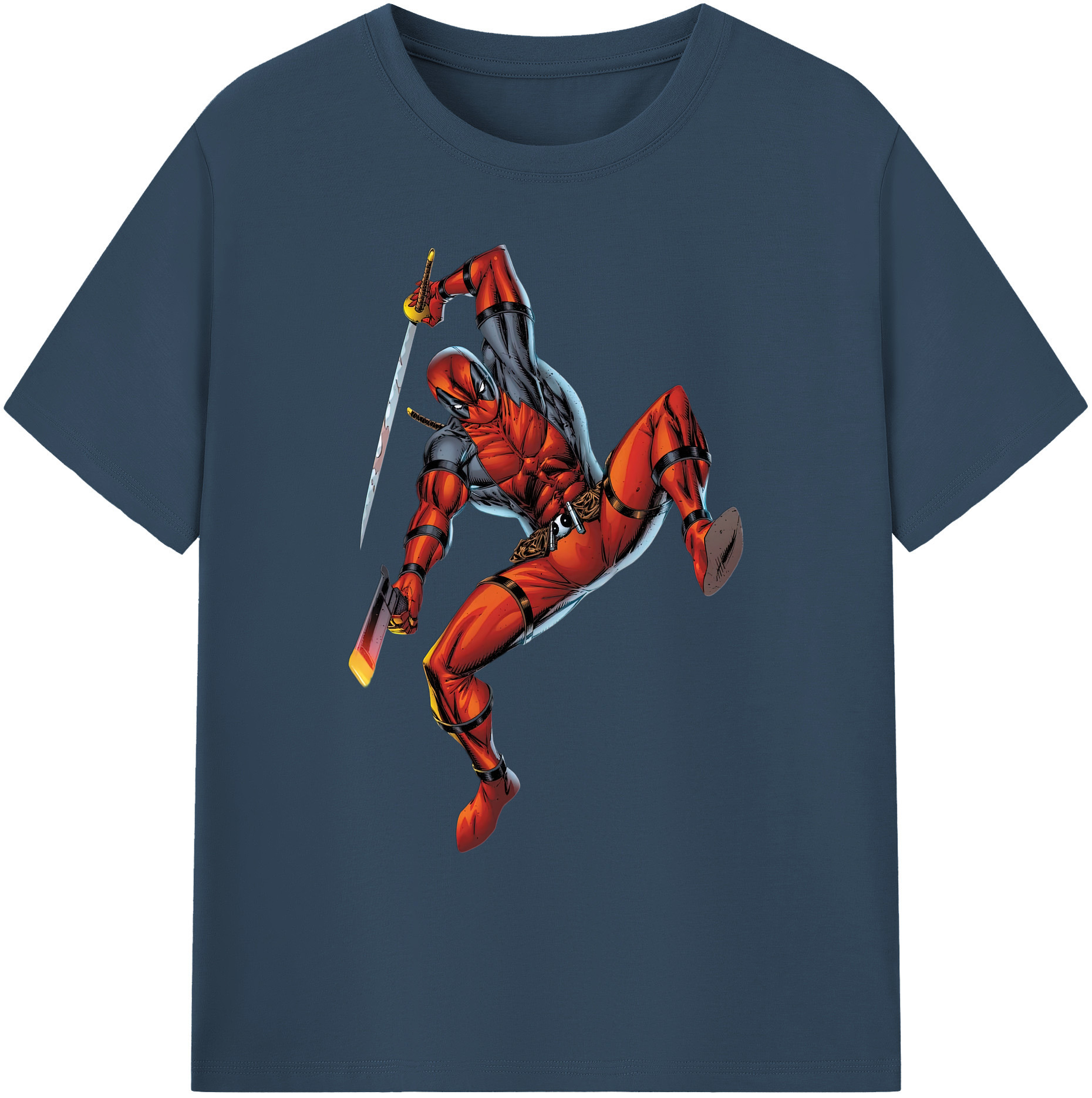 （画像用） Deadpool デッドプール 綿100％ メンズ半袖Tシャツ｜肌触りやわらか＆通気性