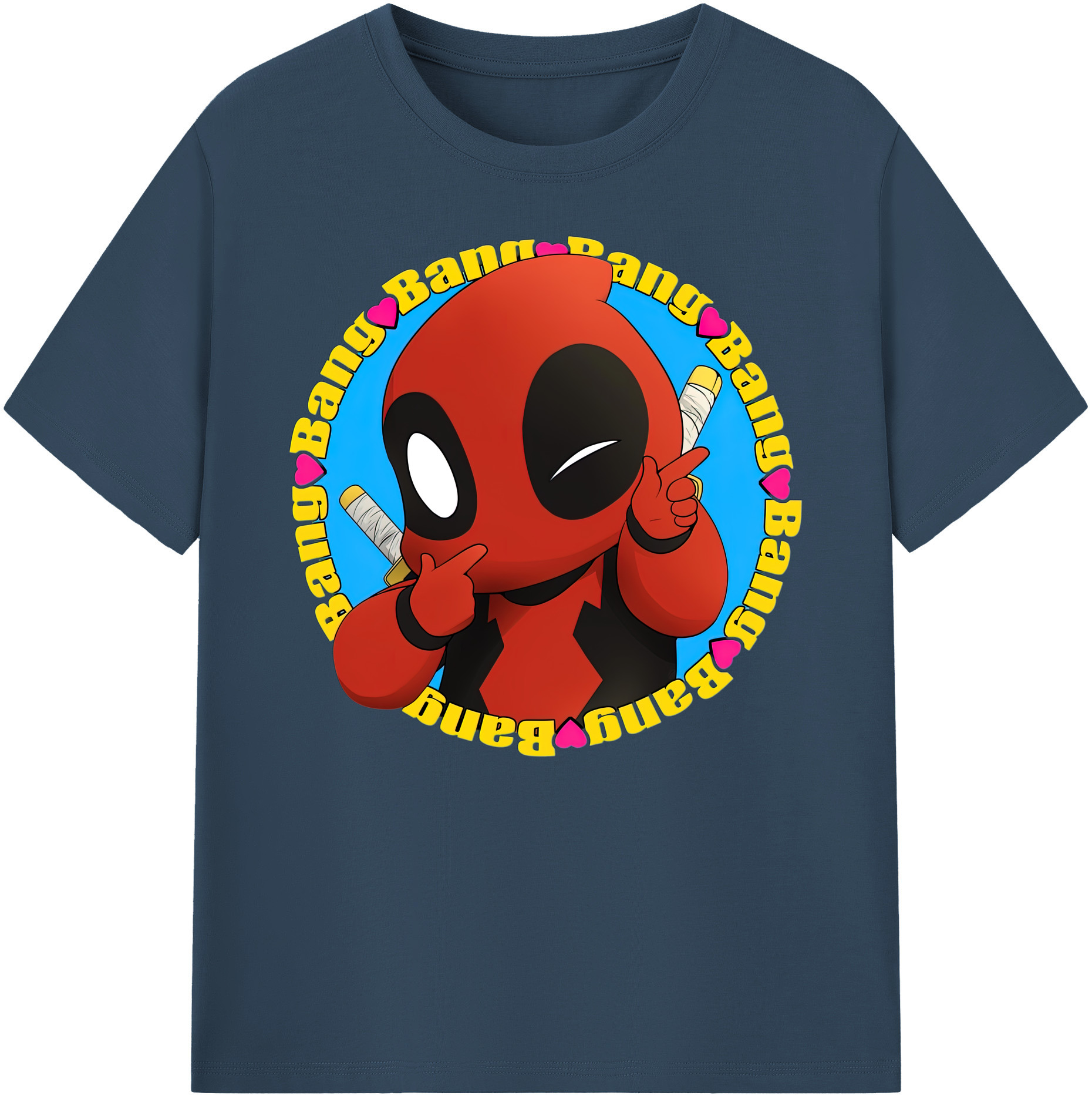 （画像用） Deadpool デッドプール 綿100％ メンズ半袖Tシャツ｜肌触りやわらか＆通気性