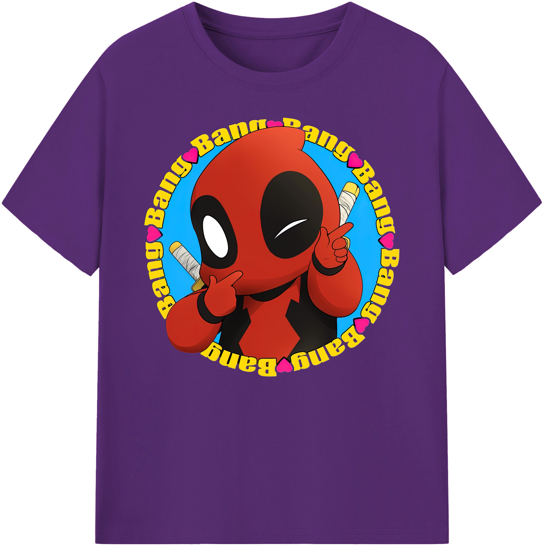 （画像用） Deadpool デッドプール 綿100％ メンズ半袖Tシャツ｜肌触りやわらか＆通気性