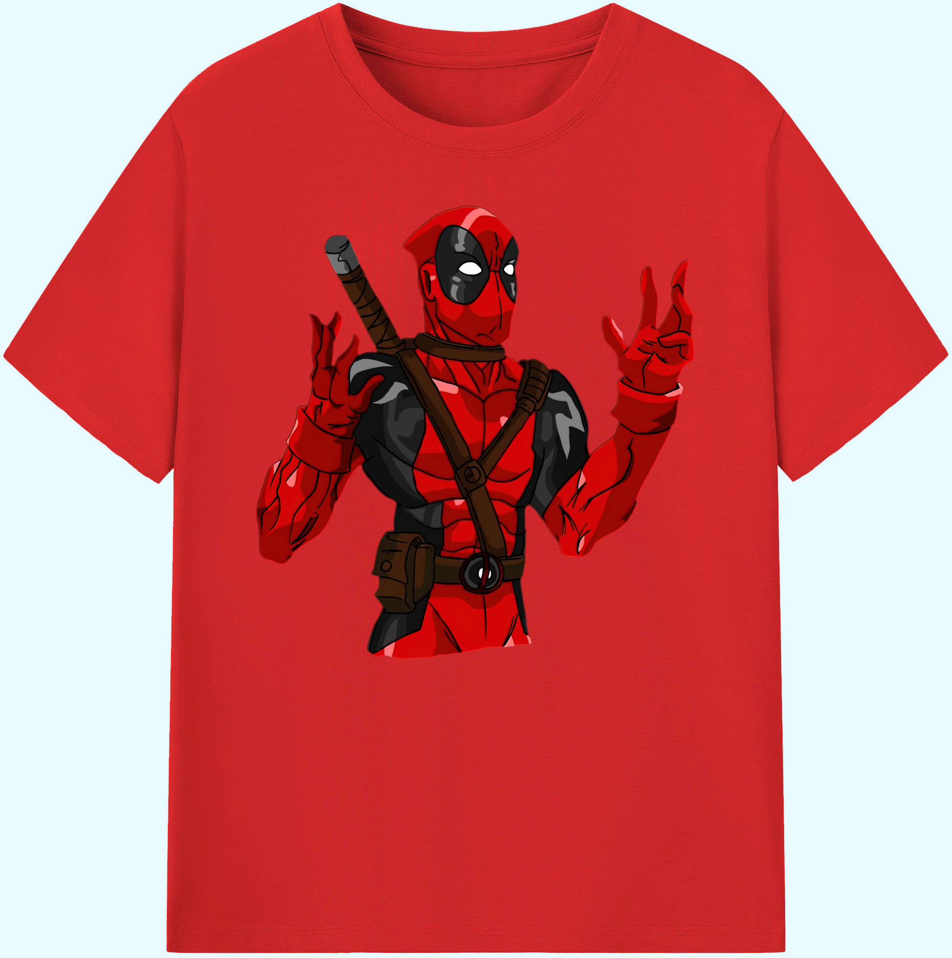 （画像用） Deadpool デッドプール 綿100％ メンズ半袖Tシャツ｜肌触りやわらか＆通気性
