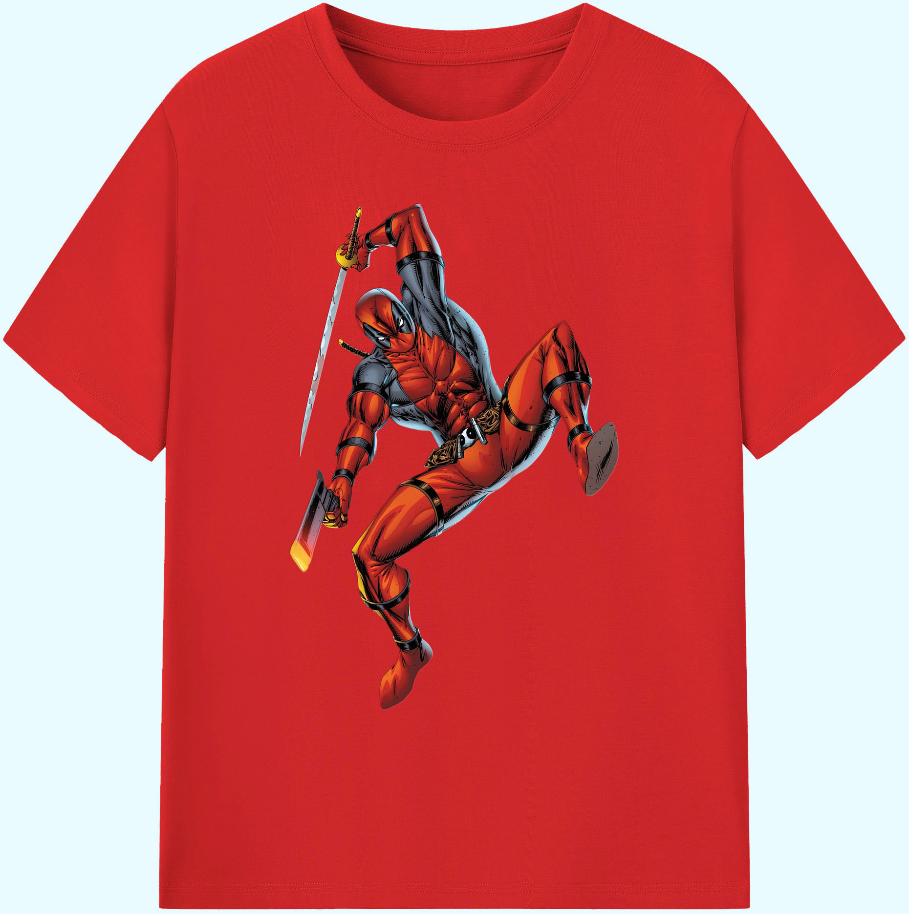 （画像用） Deadpool デッドプール 綿100％ メンズ半袖Tシャツ｜肌触りやわらか＆通気性